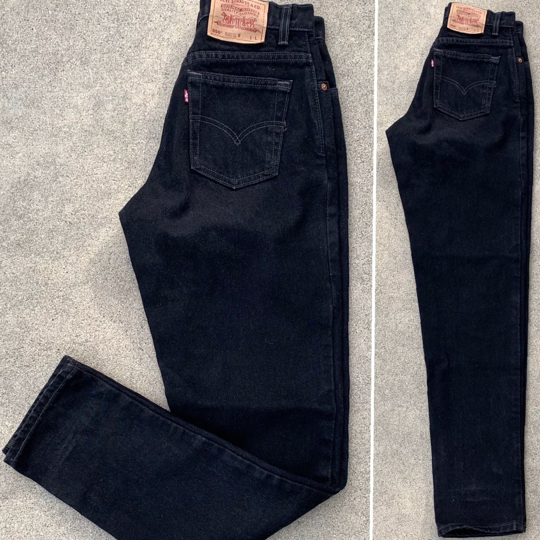 Levi's VINTAGE Levi's 550 Jeans Black 29" Waist 8 REG L High Rise Mom Relaxed 90s Retro Denim Jeans Women's Shoes? Size 30" / US 8 / IT 44 - 2 Thumbnail