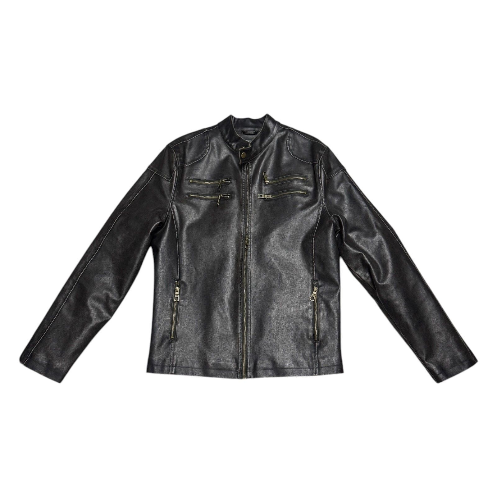 American Rag AMERICAN RAG FAUX LEATHER Motorcycle Bomber Jacket Large Size US L / EU 52-54 / 3 - 1 Thumbnail