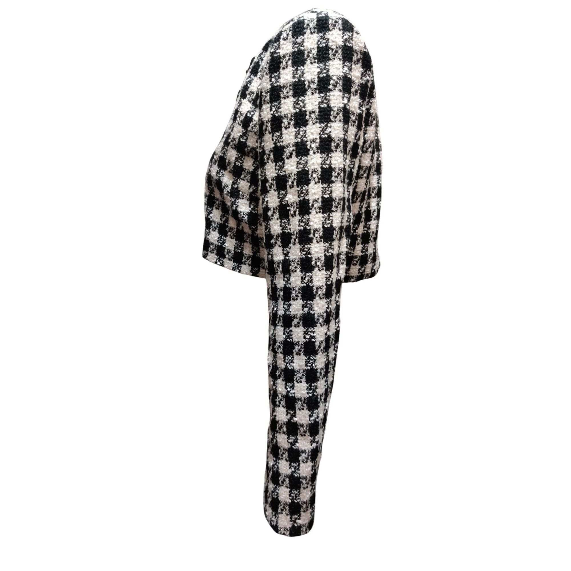 Other Alexia Admor Jacket Size 6 Cropped Tweed Black White Houndst Size M / US 6-8 / IT 42-44 - 10 Thumbnail