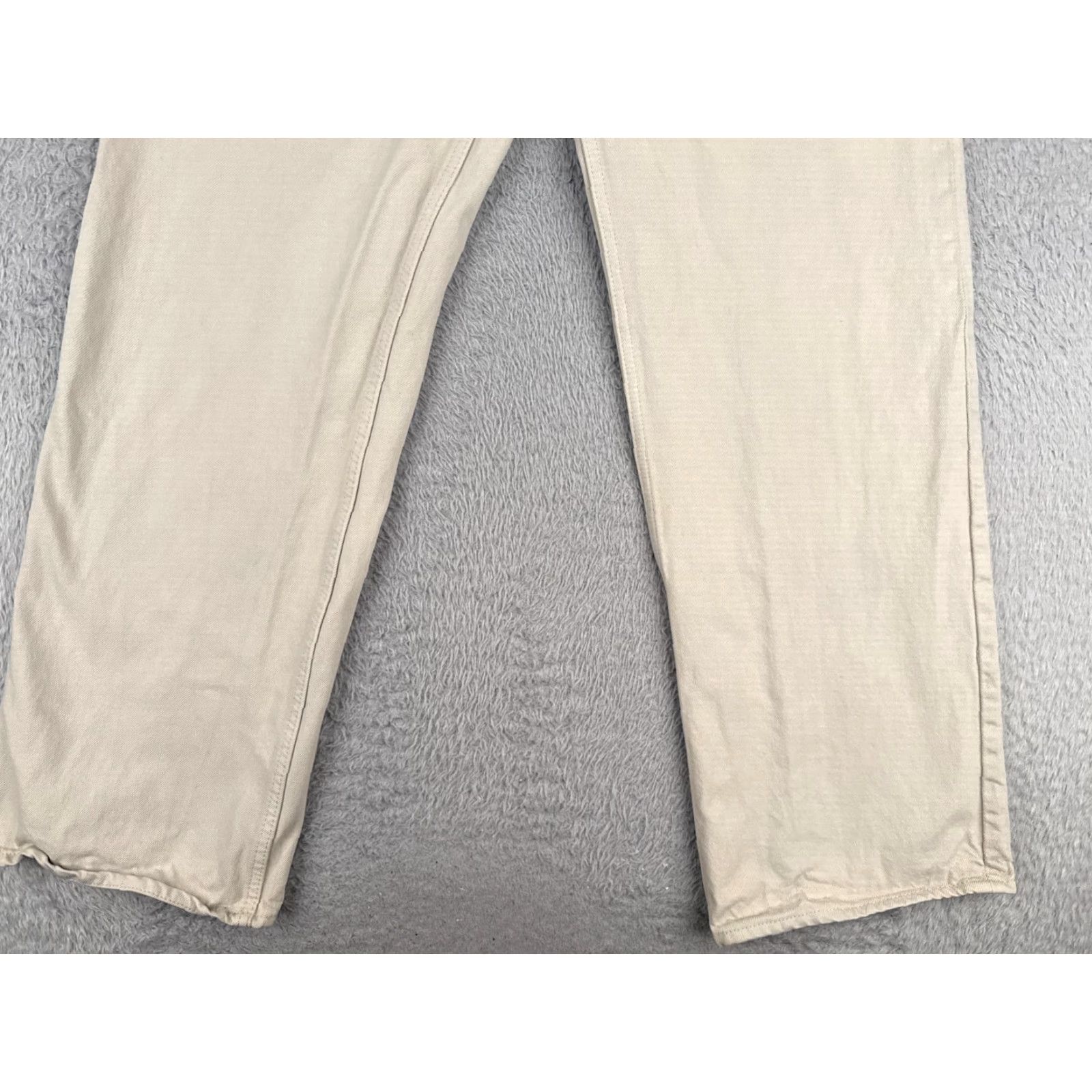 H&M H&M Jeans Womens 4 Beige Denim Wide Leg High Rise 100% Cotton Casual Vintage No Size 27" / US 4 / IT 40 - 2 Thumbnail
