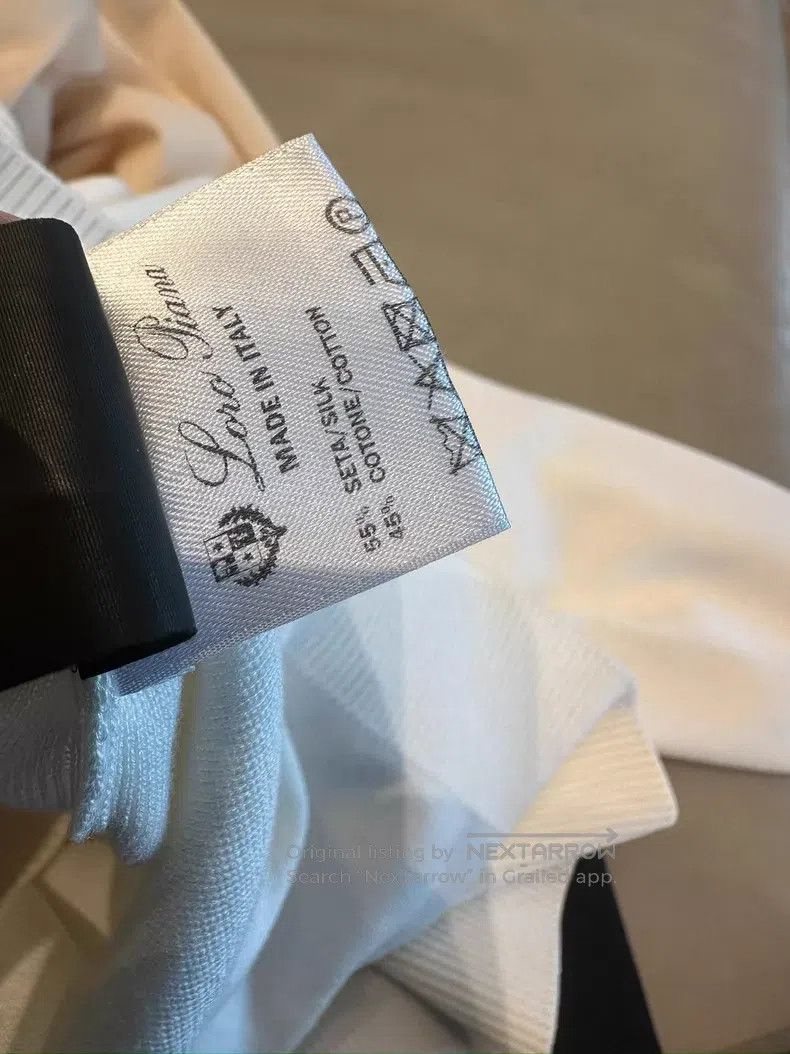 Loro Piana Loro Piana White V-Neck Knit Top Size S / US 4 / IT 40 - 8 Thumbnail