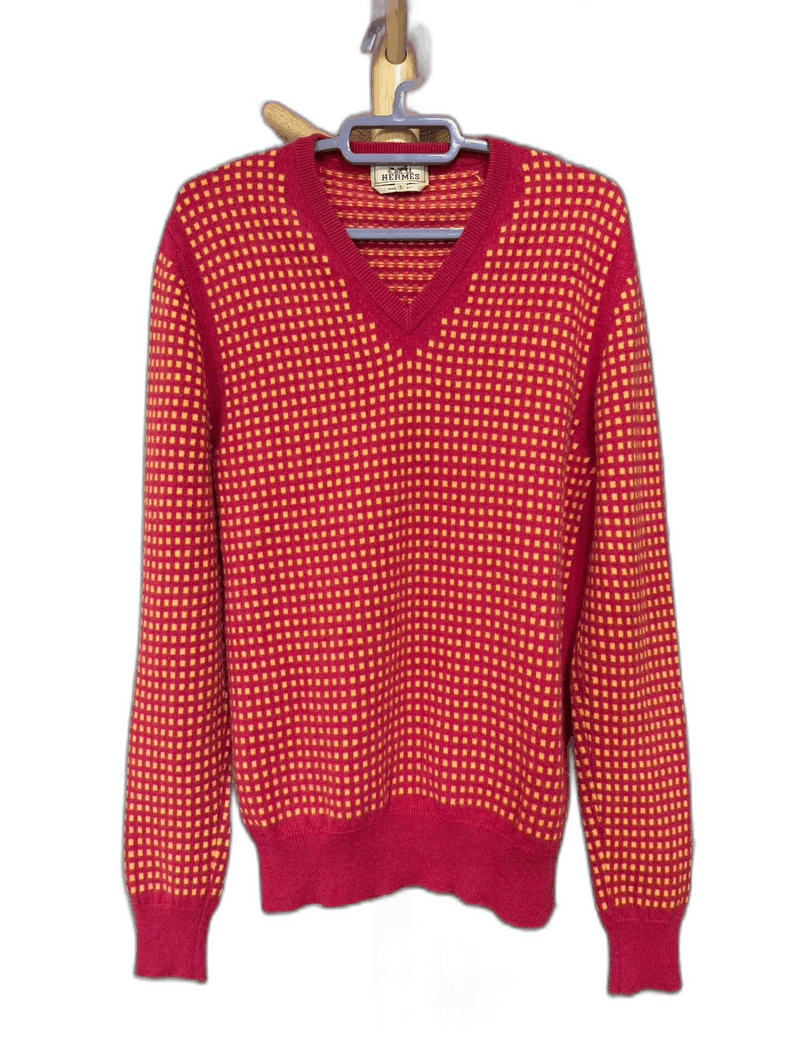 Hermes Hermes Cashmere Sweater in Red and Yellow Size US S / EU 44-46 / 1 - 1 Thumbnail
