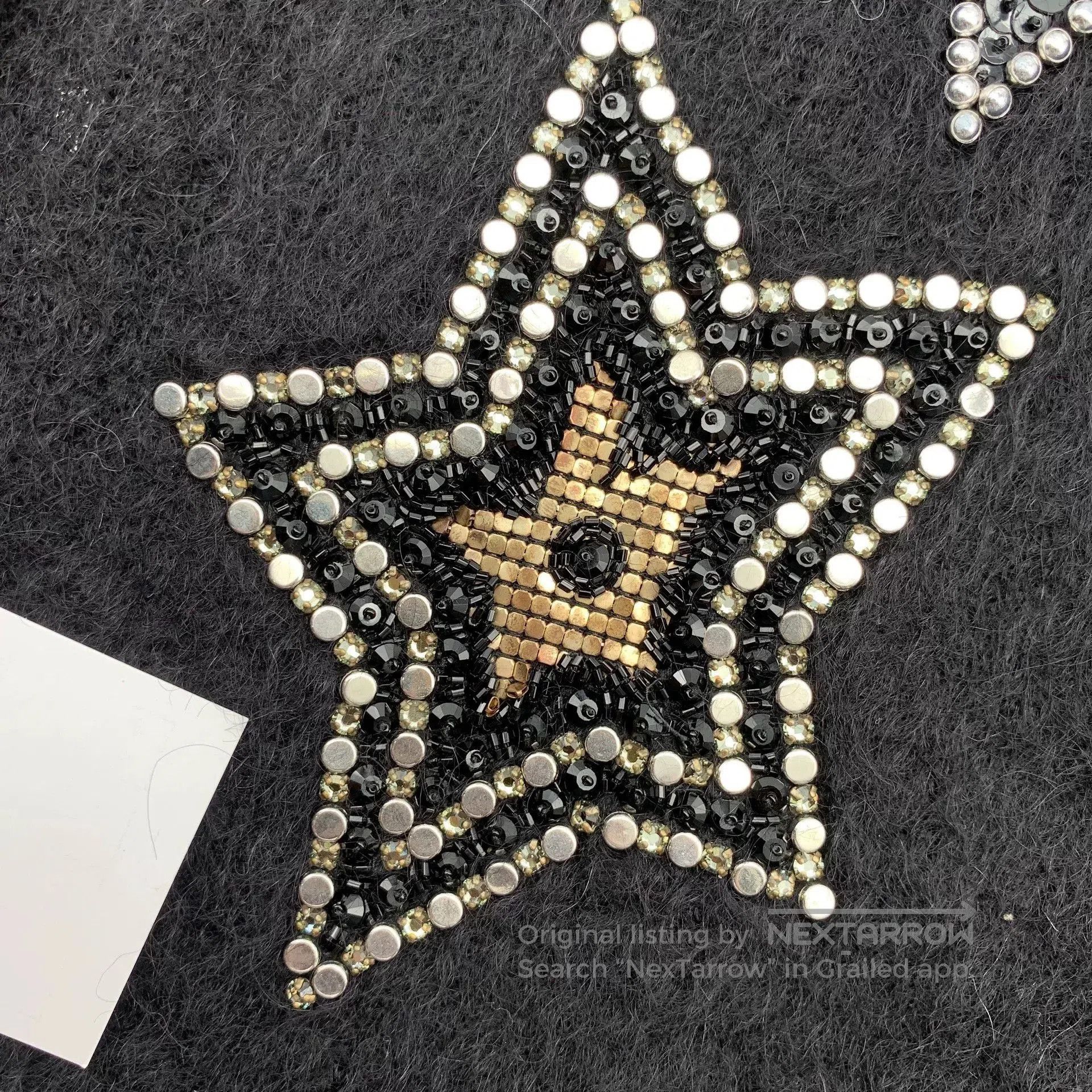 Saint Laurent Paris SAINT LAURENT Black Star Sequin Cardigan. Size M / US 6-8 / IT 42-44 - 6 Thumbnail