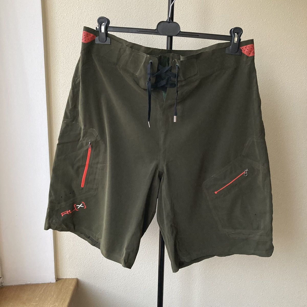 Vintage Ralph Lauren RLx Shorts Streetwear Racing Y2k Sports Style Size US 36 / EU 52 - 1 Thumbnail