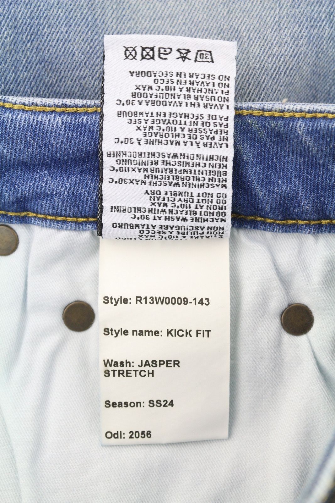 R13 KICK FIT 25 Jasper Stretch Flare Blue Jeans 87169 Size 25" / US 0 / IT 36 - 10 Thumbnail