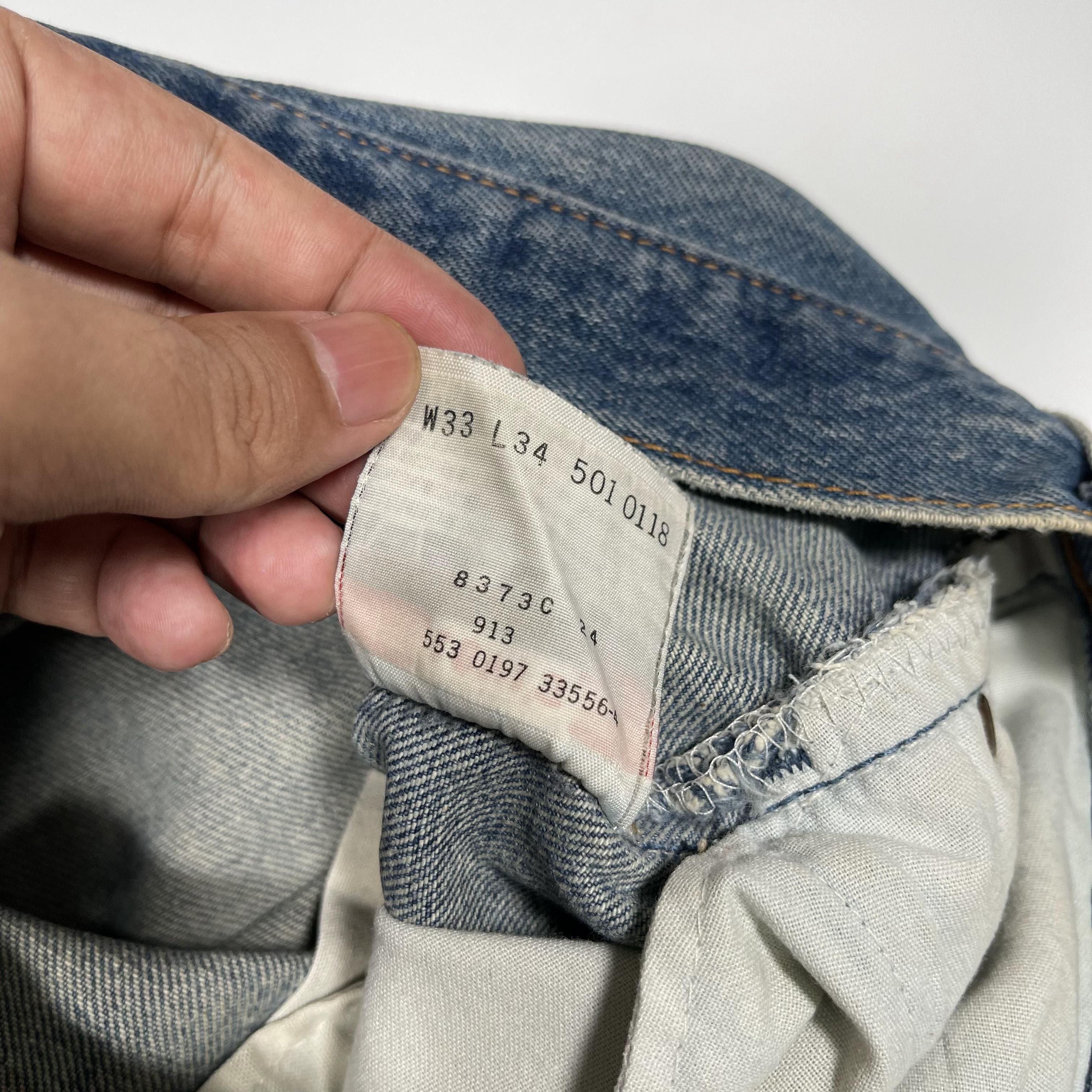 Levi's × Levi's Vintage Clothing × Vintage Vintage 1990s Levi's 501 Light Washed Classic Denim Pants Size US 31 - 11 Thumbnail