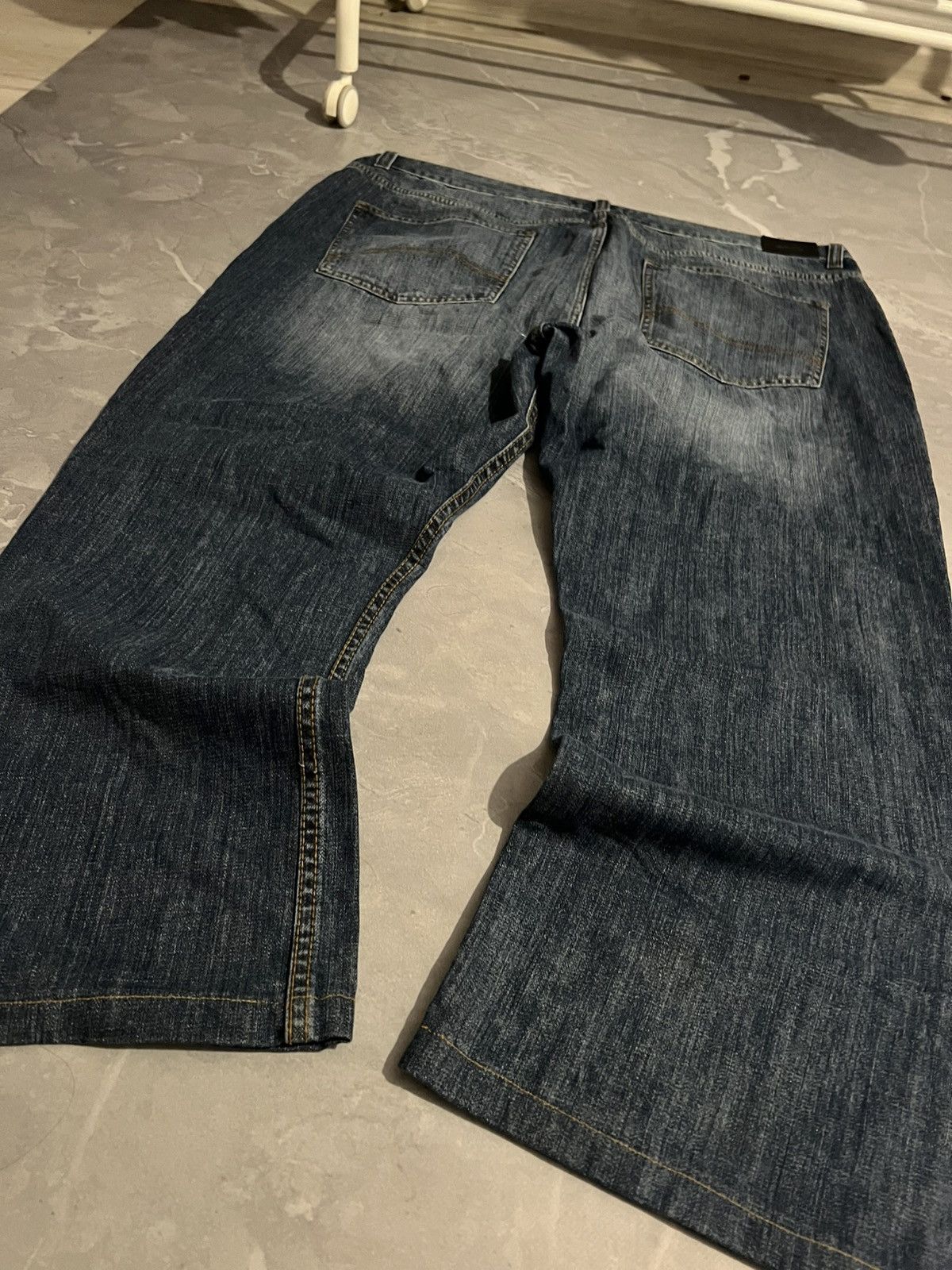 Vintage Balenciaga Style Baggy Vintage-Washed Jeans Archive 90s Size US 40 / EU 56 - 2 Thumbnail