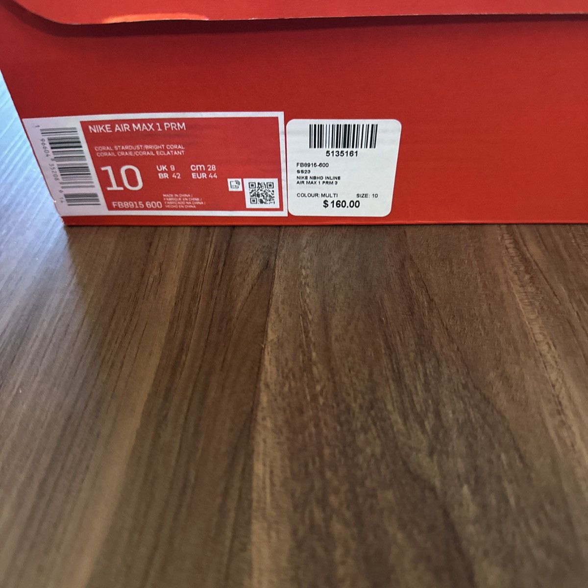 Nike Nike Air Max 1 PRM Coral Stardust FB8915-600 Size 10 Size US 10 / EU 43 - 2 Thumbnail