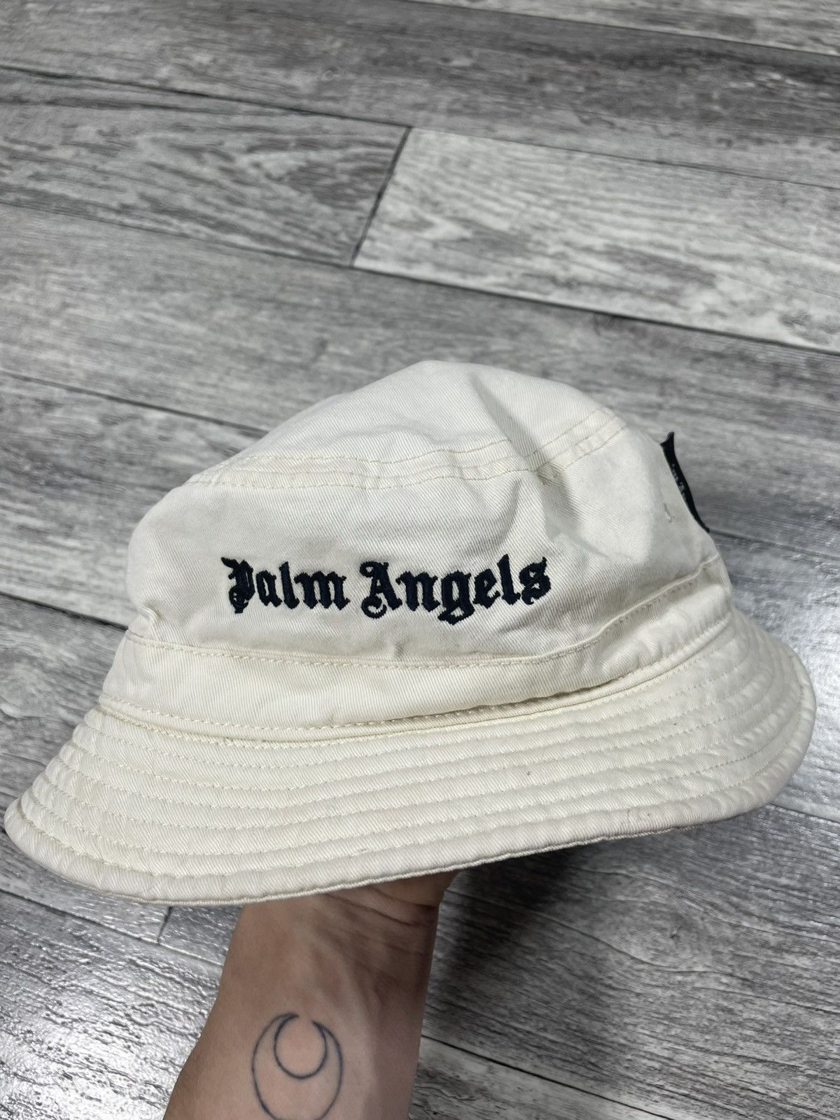 Palm Angels Palm Angels Unisex Embroidered Logo Bucket Size ONE SIZE - 1 Thumbnail
