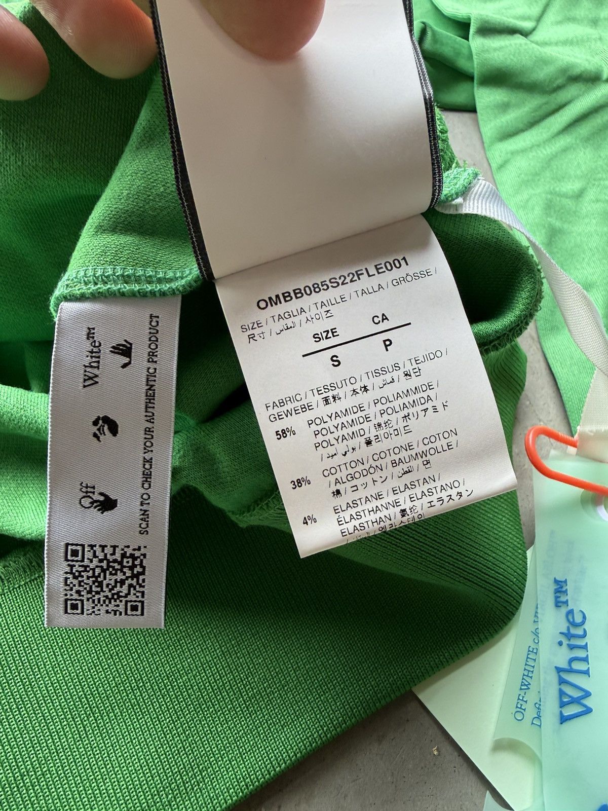 Off-White Off-White Hand Logo Hoodie Green Size US S / EU 44-46 / 1 - 9 Thumbnail