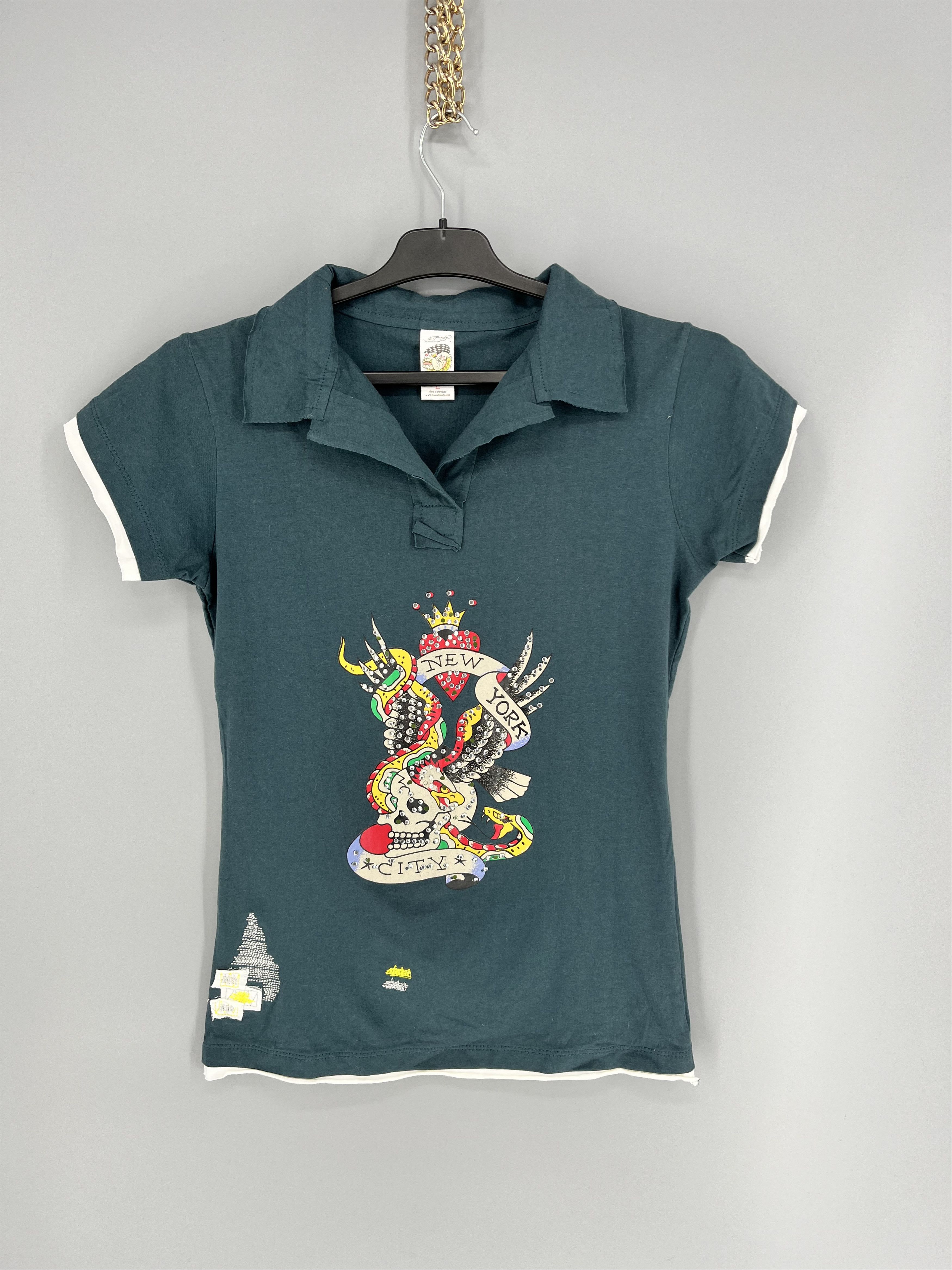 Christian Audigier Vintage Ed Hardy By Christian Audigier Polo Tee Size L / US 10 / IT 46 - 1 Thumbnail