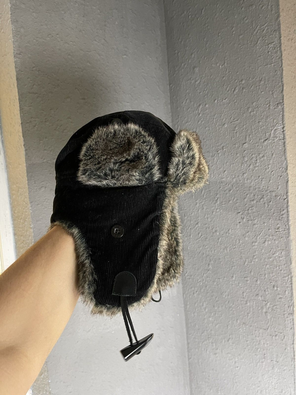 Japanese Brand × Vintage Y2K Faux Fur Ushanka Vintage Fuzzy Warm Trapper Cross Hat Size ONE SIZE - 2 Thumbnail