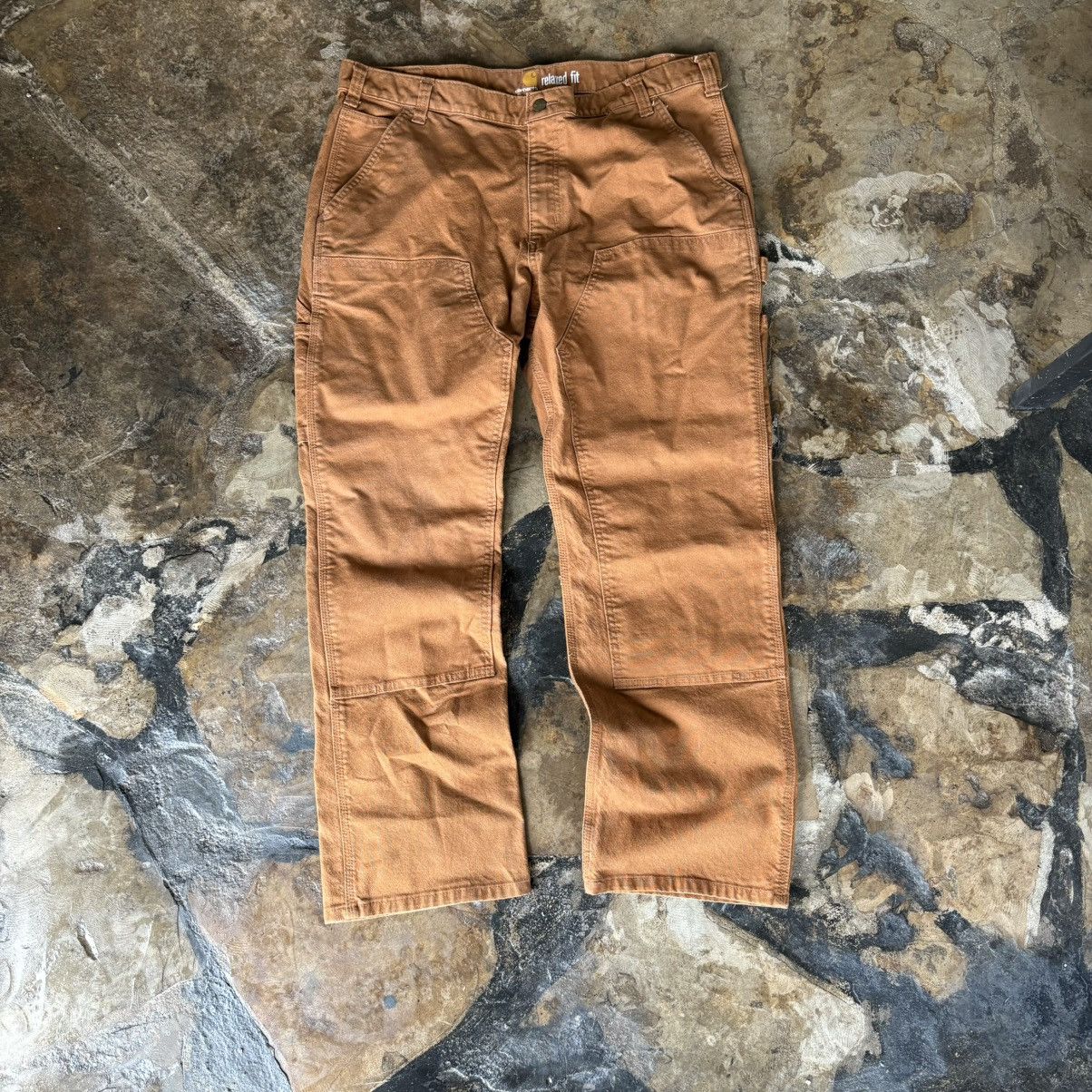 Vintage Brown double knees carhartt pants Size US 38 / EU 54 - 1 Thumbnail