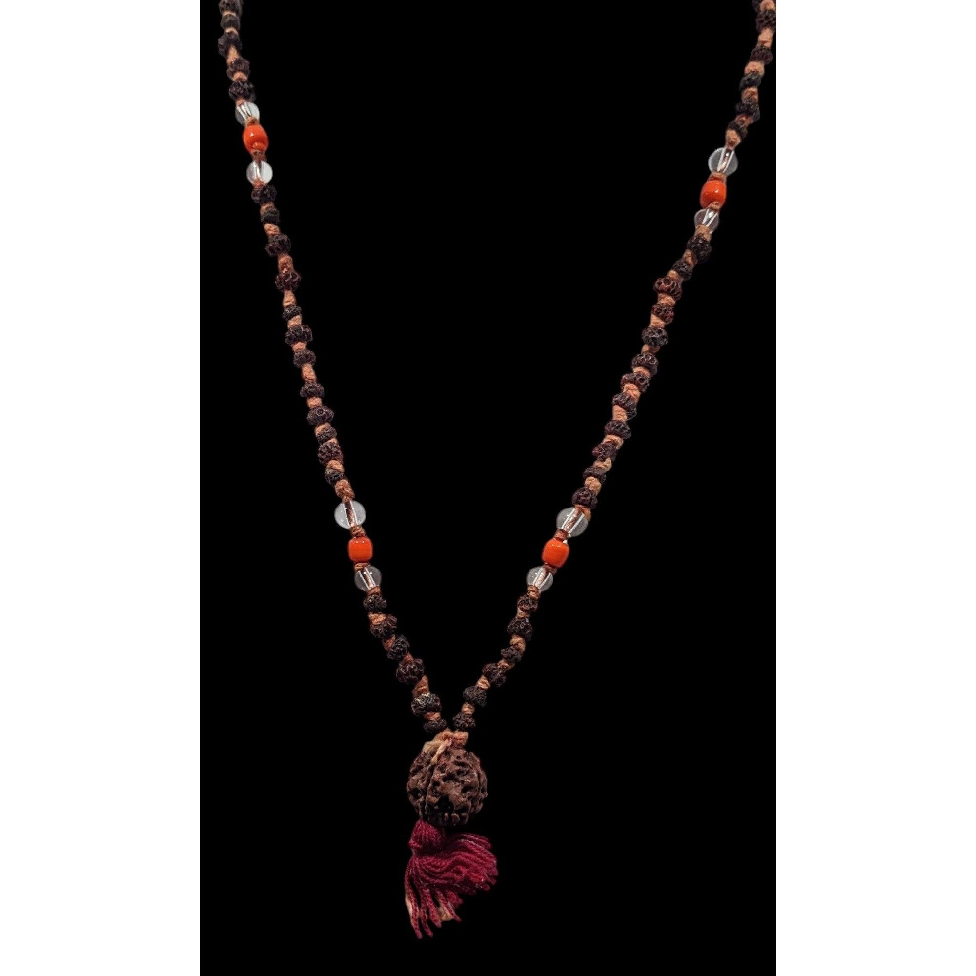 Other Bohemian Hippie Natural Dried Seed Beaded Necklace With Glas Size ONE SIZE - 2 Thumbnail