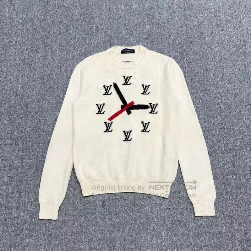 Louis Vuitton Louis Vuitton White Cotton Logo Sweatshirt . Size S / US 4 / IT 40 - 1 Thumbnail