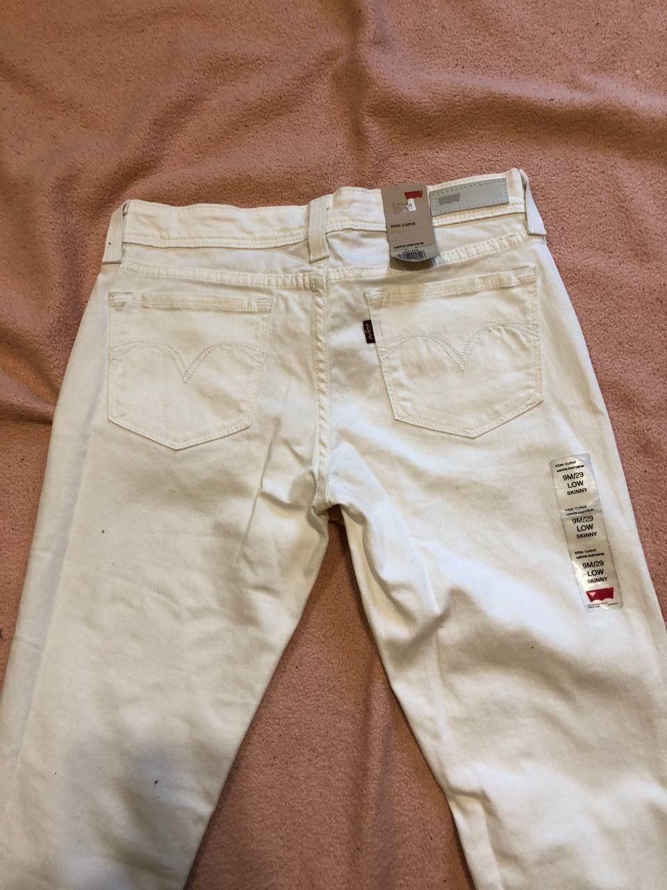 Levi's Vintage white jeans low skinny Y2K Levi's streetwear Size 29" - 15 Thumbnail