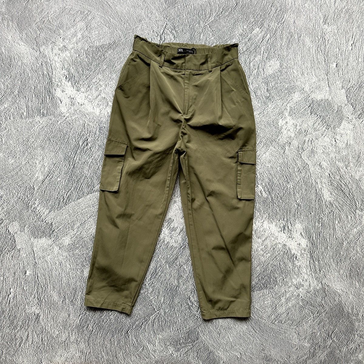 Zara NEW Women’s ZARA Cargo Pants Khaki Size: M Size 30" / US 8 / IT 44 - 5 Thumbnail