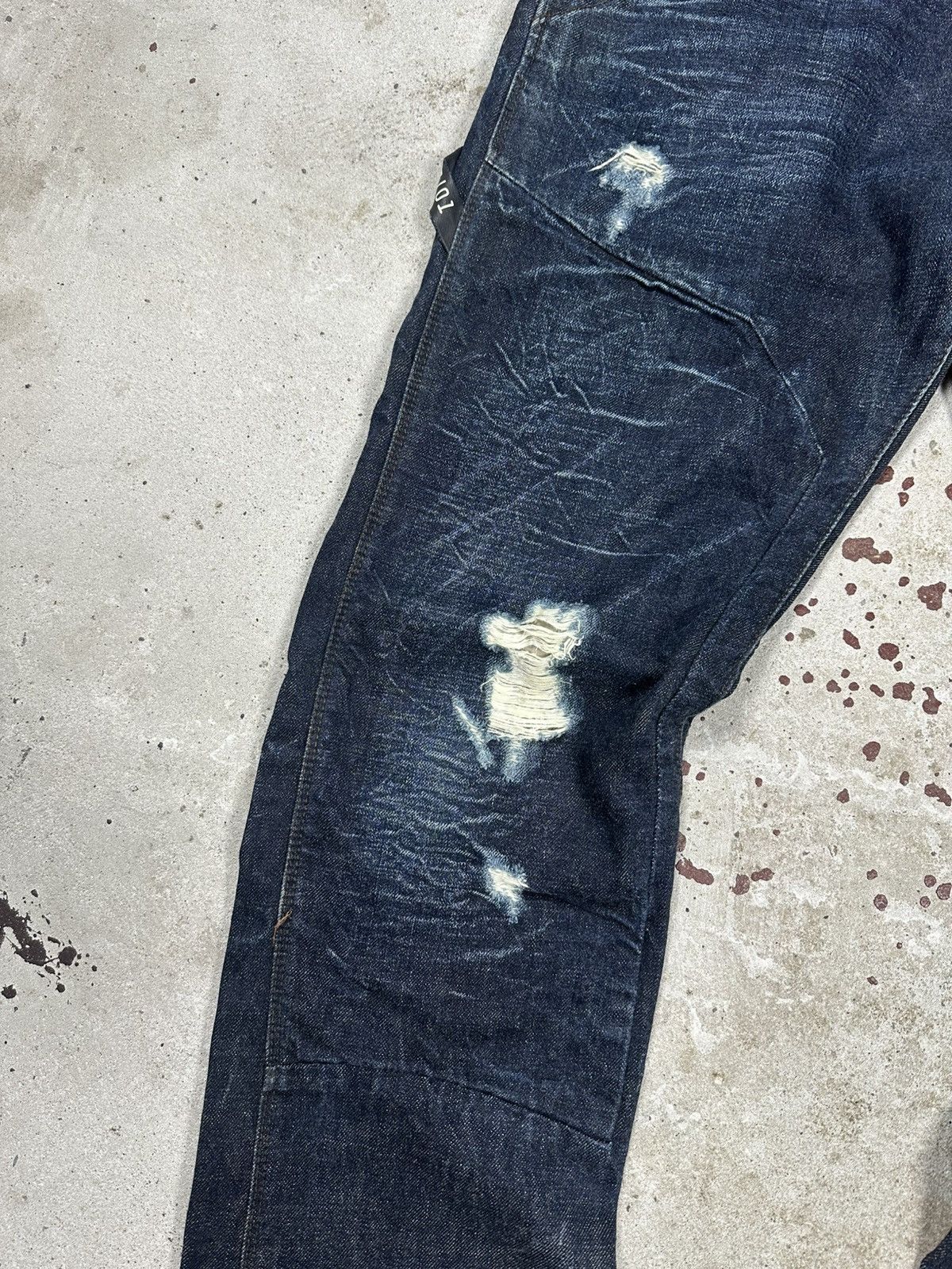G-Star × Japanese Brand × Vintage Vintage Y2K G Star Raw 3301 Distressed Double Knee Denim Size US 34 / EU 50 - 5 Thumbnail
