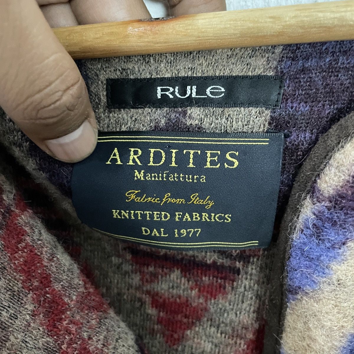 Japanese Brand Vintage Rule Ardites Aztex Navajo Art Knit Italian Ponchos Size ONE SIZE - 6 Thumbnail