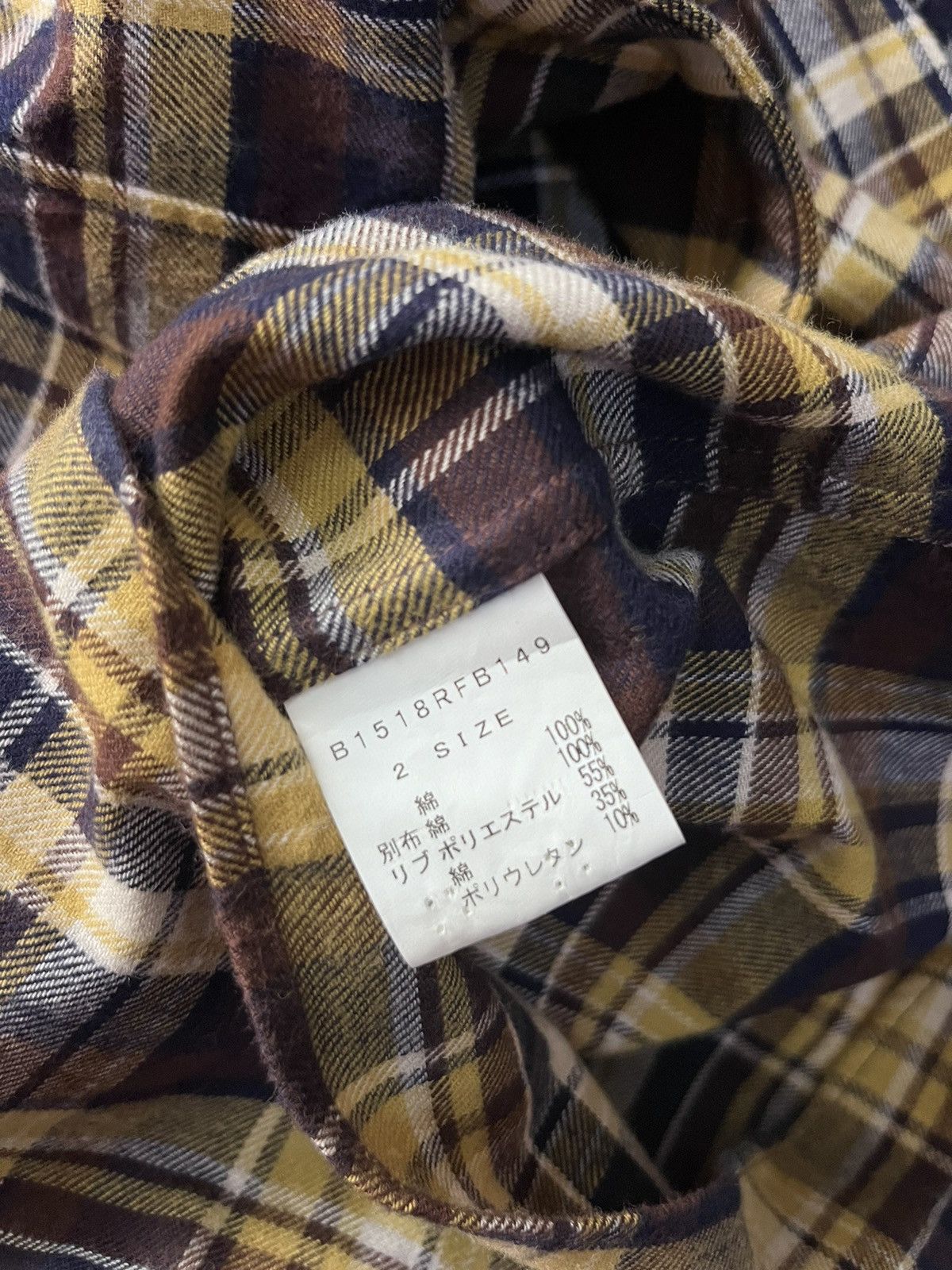Issey Miyake Frapbois cheongsam corduroy checked #A2 Size US M / EU 48-50 / 2 - 7 Thumbnail