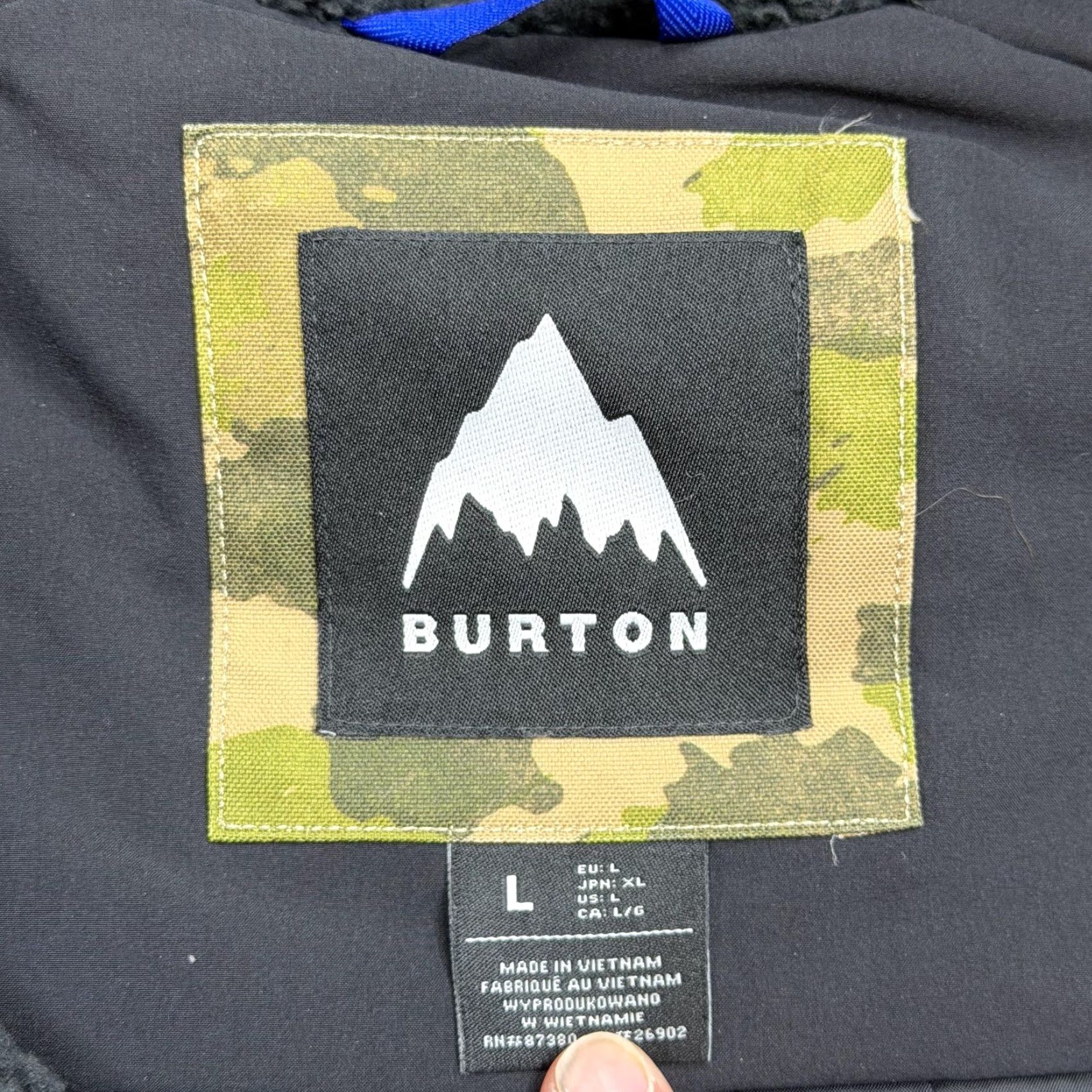 Burton Burton Jacket Mens Large Camo Hooded Full Zip Fleece Lined Ski Snow Outdoor Size US L / EU 52-54 / 3 - 4 Thumbnail