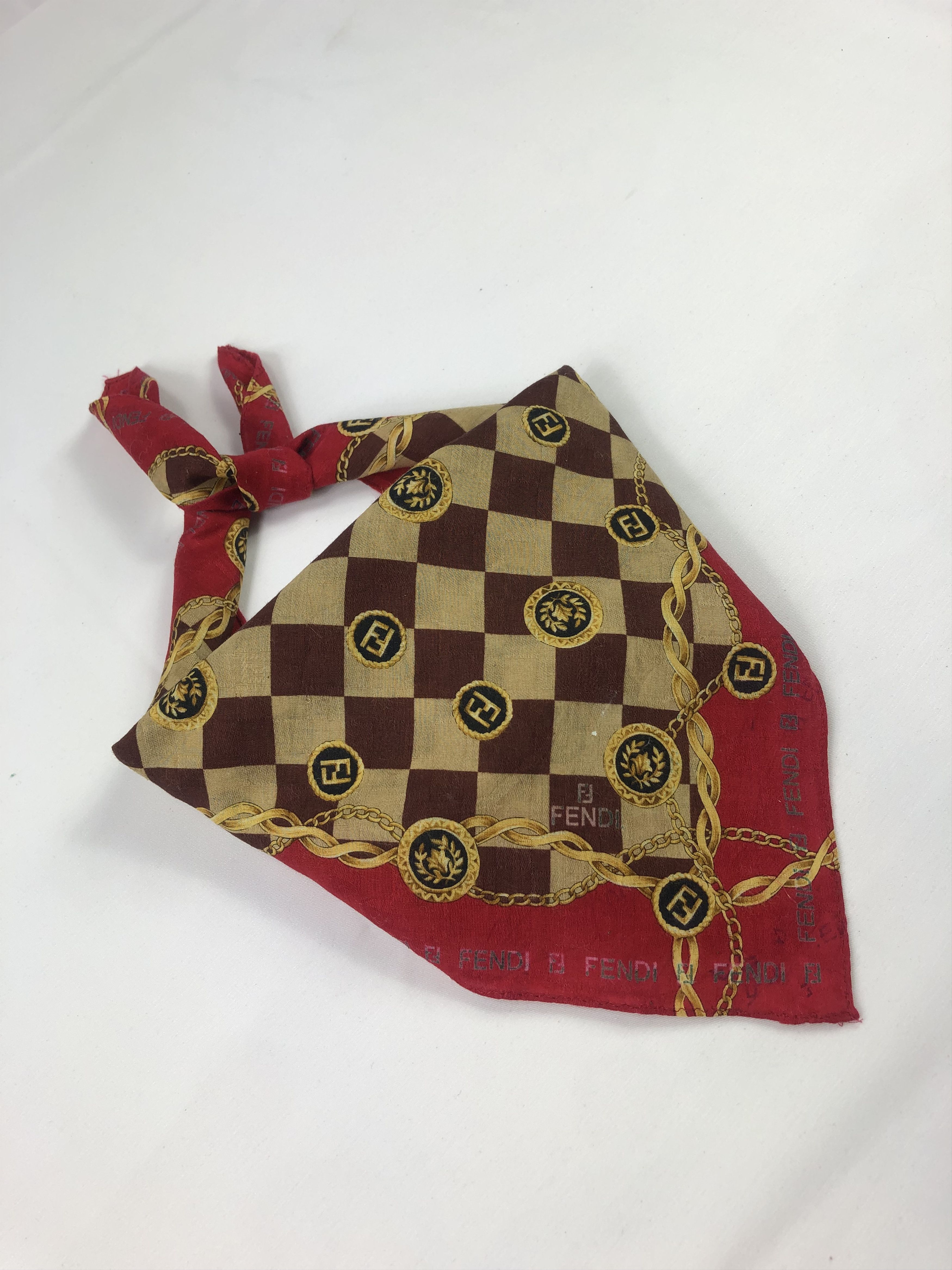 Vintage Fendi Handkerchief / Bandana / Neckerchief A1206 Size ONE SIZE - 2 Thumbnail