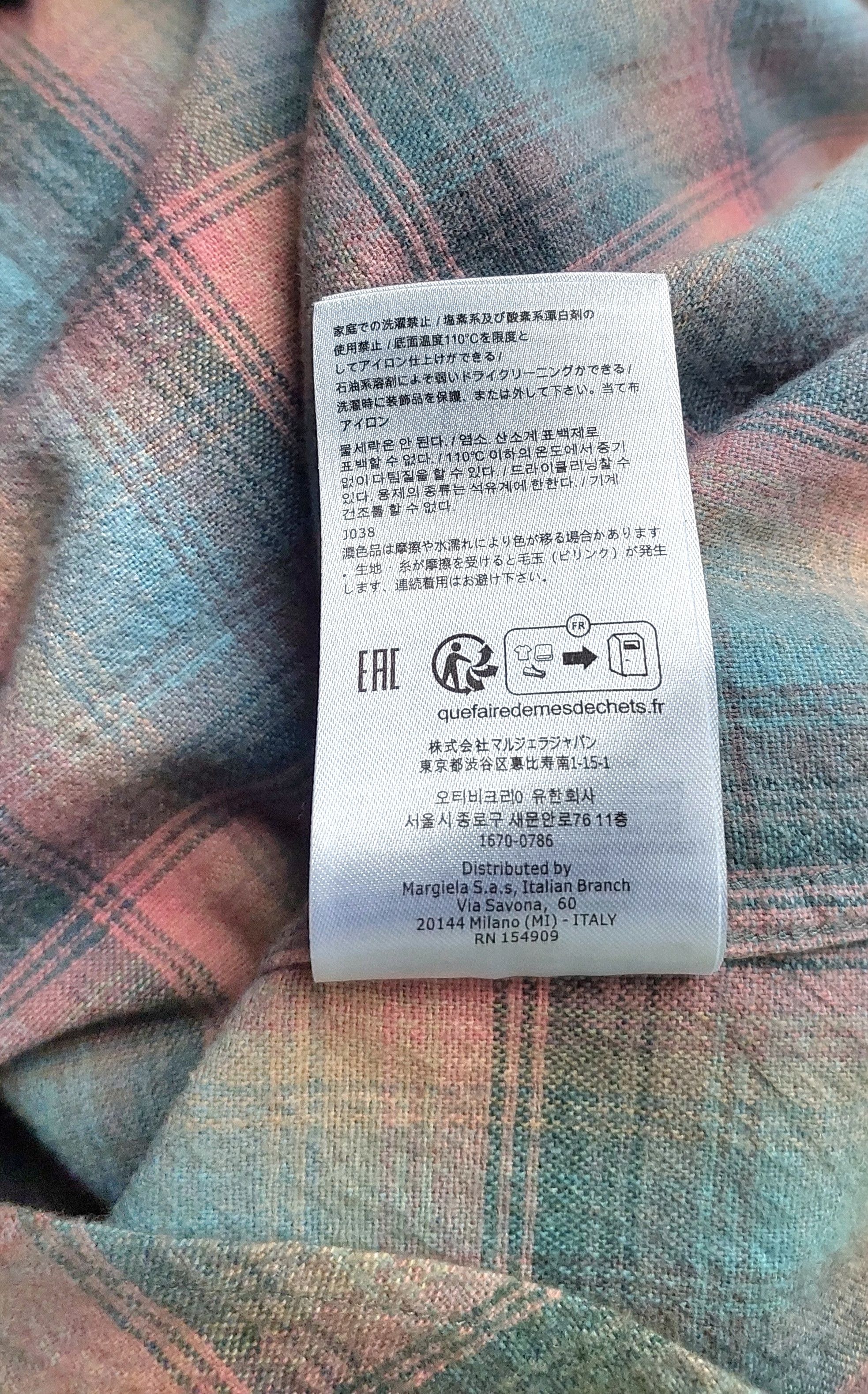 Maison Margiela × Pendleton Plaid Wool Flannel Shirt
