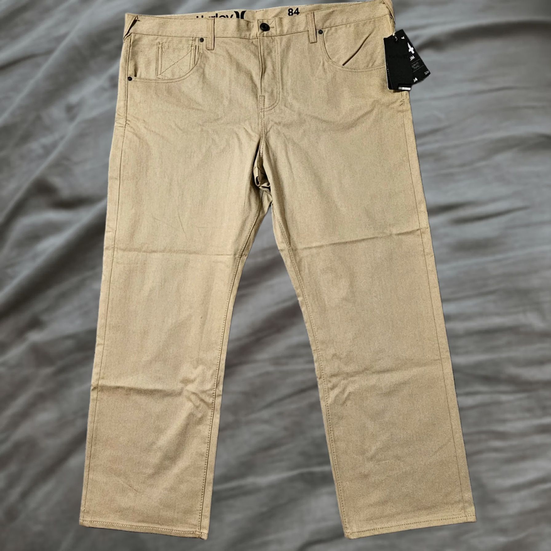 Hurley Hurley x Nike 84 Dri-FIT Pant Mens 44x32 Tan Slim Fit Twill Five Pocket Stretch Size US 44 / EU 60 - 1 Thumbnail