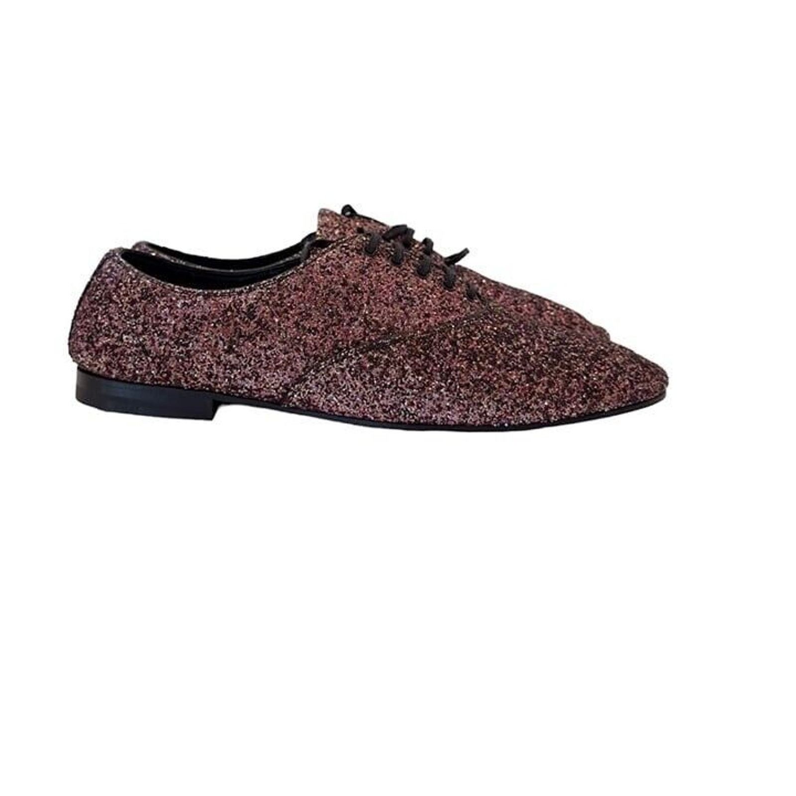 Saint Laurent Paris Saint Laurent Calfskin Glitter Oxfords Size US 9 / IT 39 - 2 Thumbnail