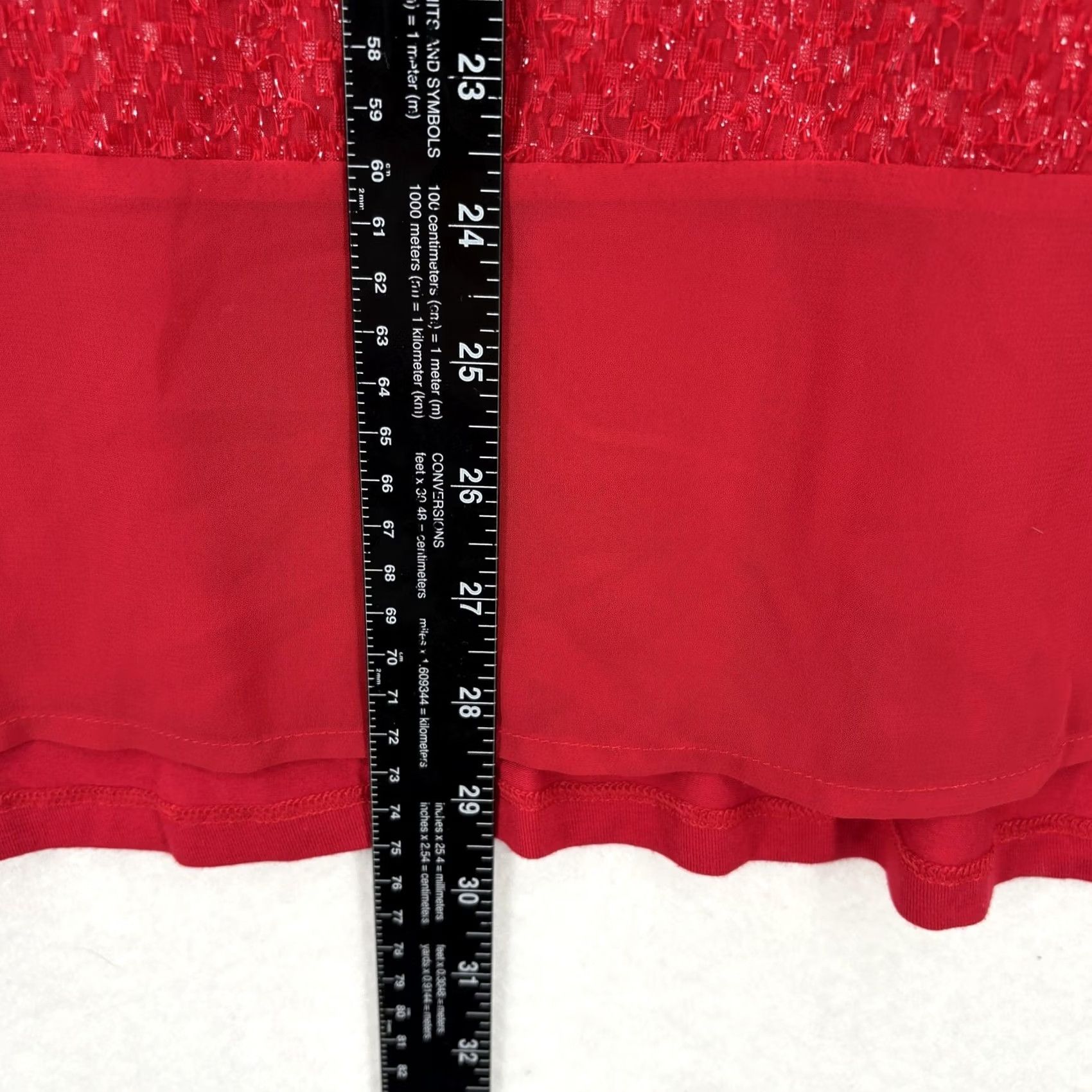 Apt. 9 APT 9 Shirt Womens Large Tango Red Sleeveless Tank Tunic Textured Hem Blouse Size L / US 10 / IT 46 - 7 Thumbnail
