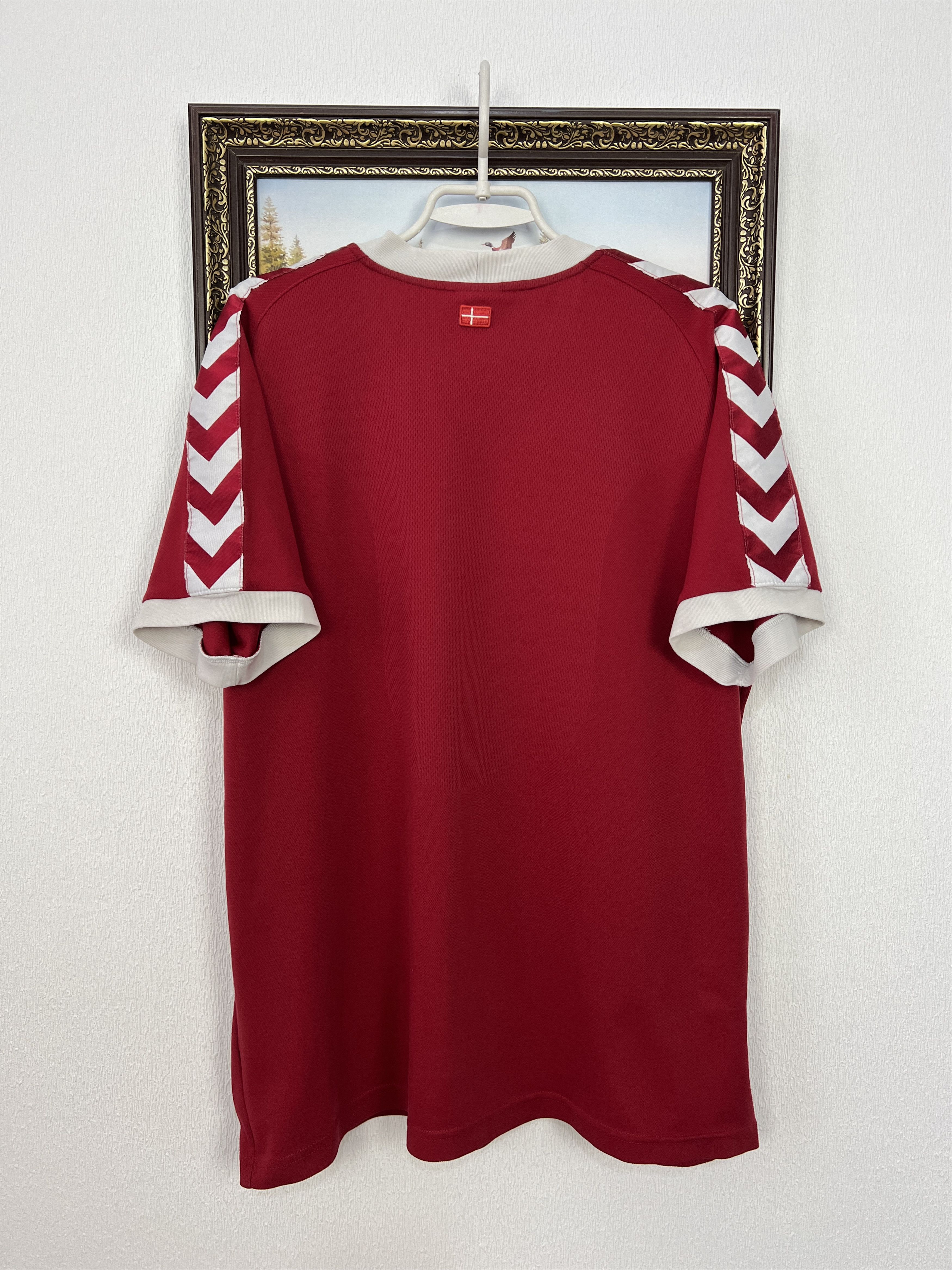 Hummel Denmark football shirt Soccer National Team Jersey Trikot Size US XXL / EU 58 / 5 - 8 Thumbnail