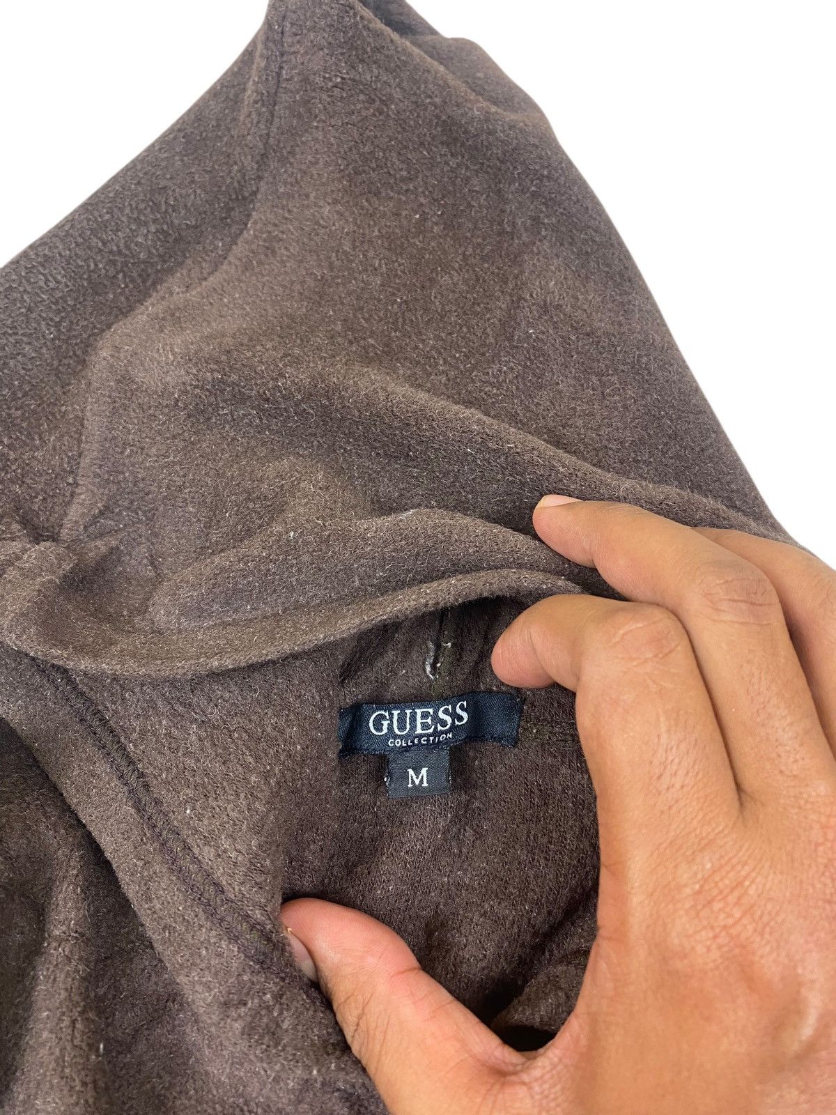 Guess Vintage Guess Brown Zip Up Fleece Sweater Size US M / EU 48-50 / 2 - 9 Thumbnail