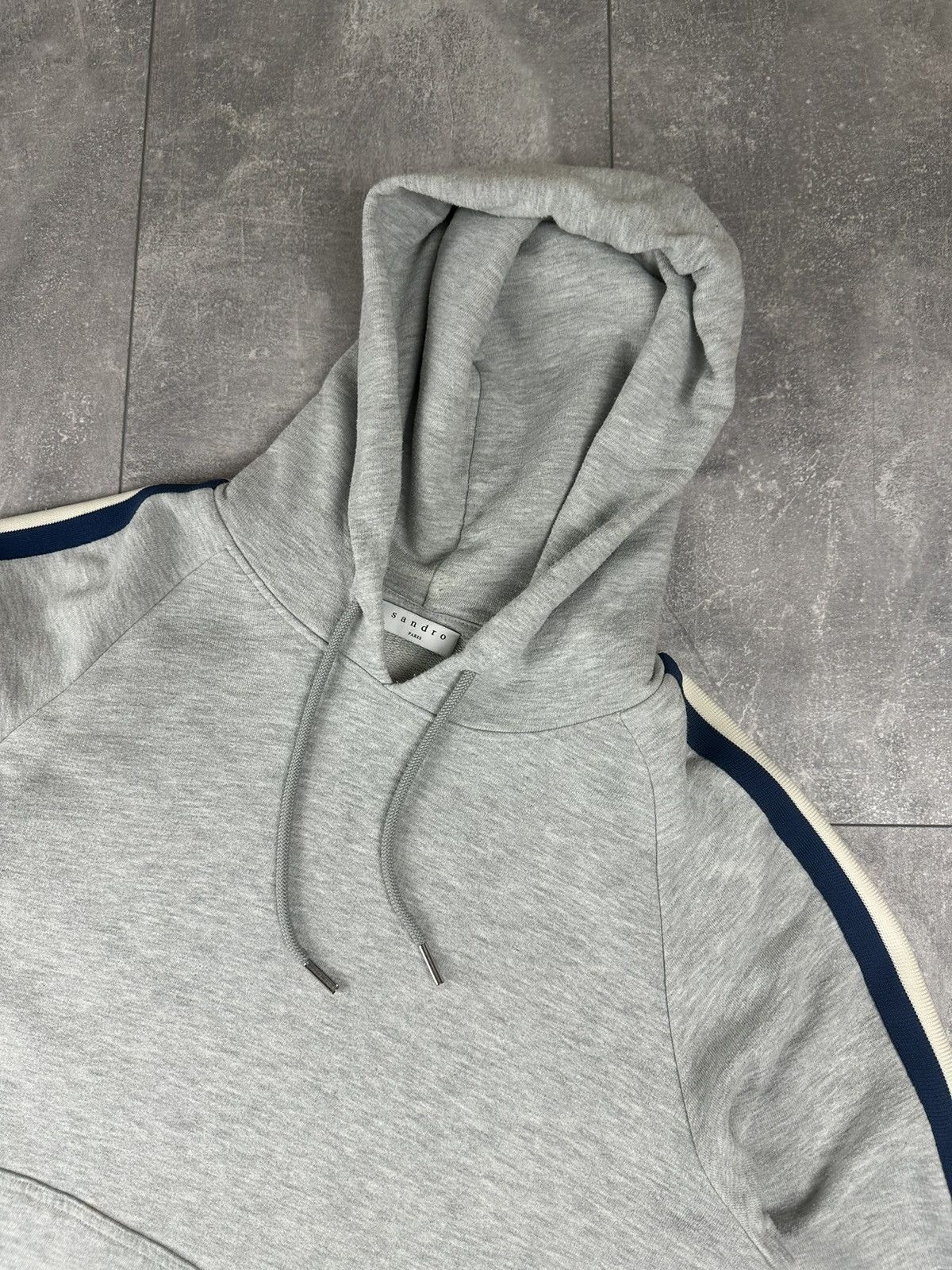 Sandro Sandro Mens Luxury Lampas Silver Pullover Hoodie Size US M / EU 48-50 / 2 - 6 Thumbnail