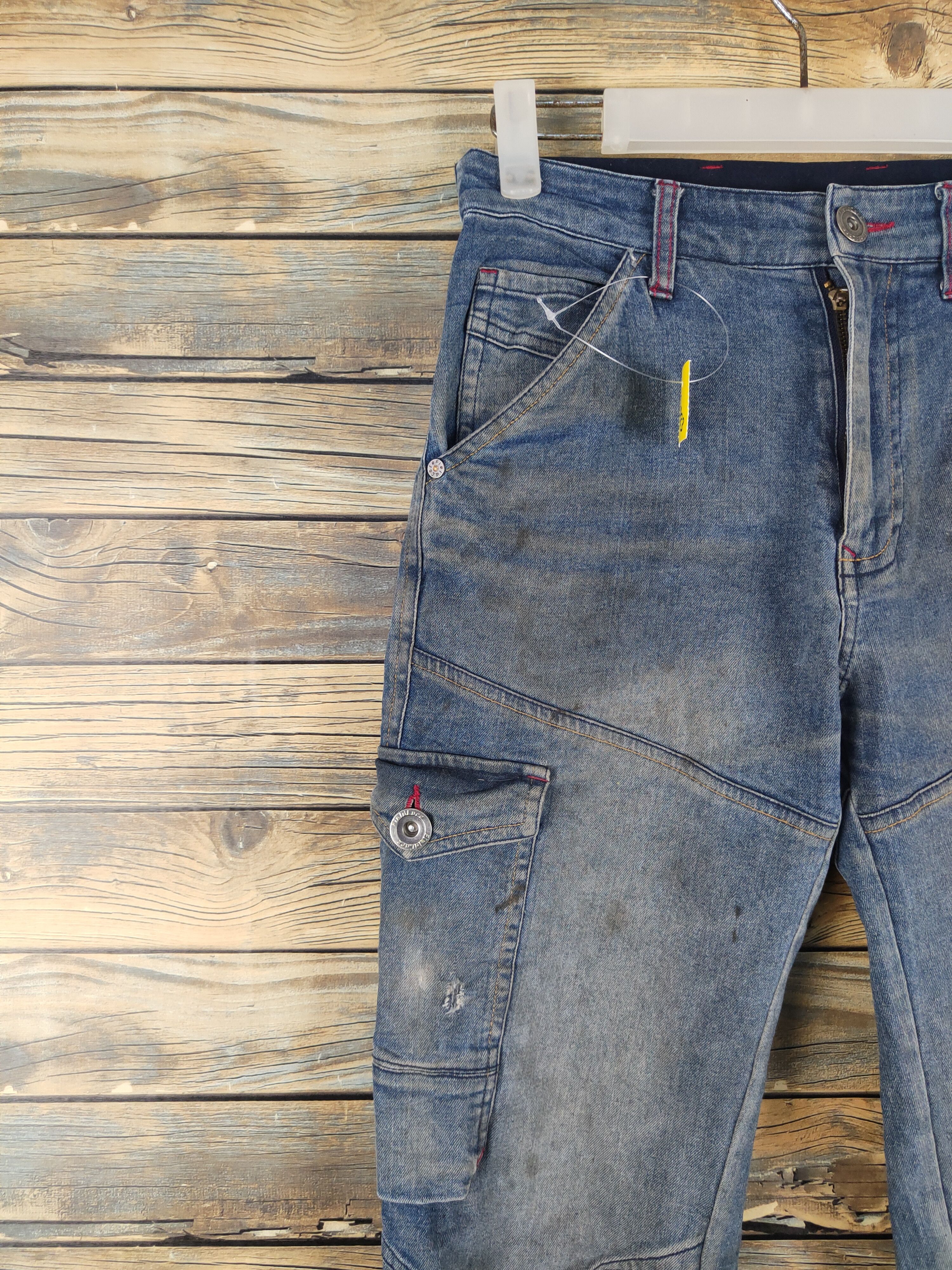 Japanese Brand FieldCore Blue Distressed Ripped Jeans #W2083 Size US 28 / EU 44 - 3 Thumbnail