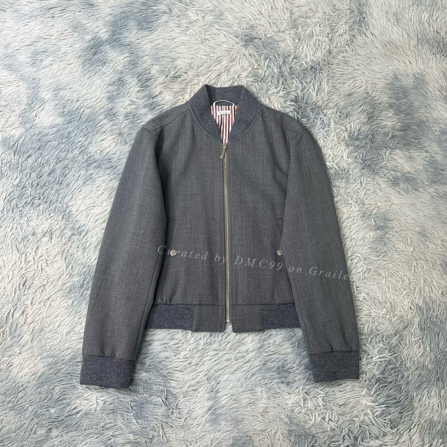 Thom Browne Thom Browne Four-Stripe Wool Flight Jacket Size US XS / EU 42 / 0 - 1 Thumbnail