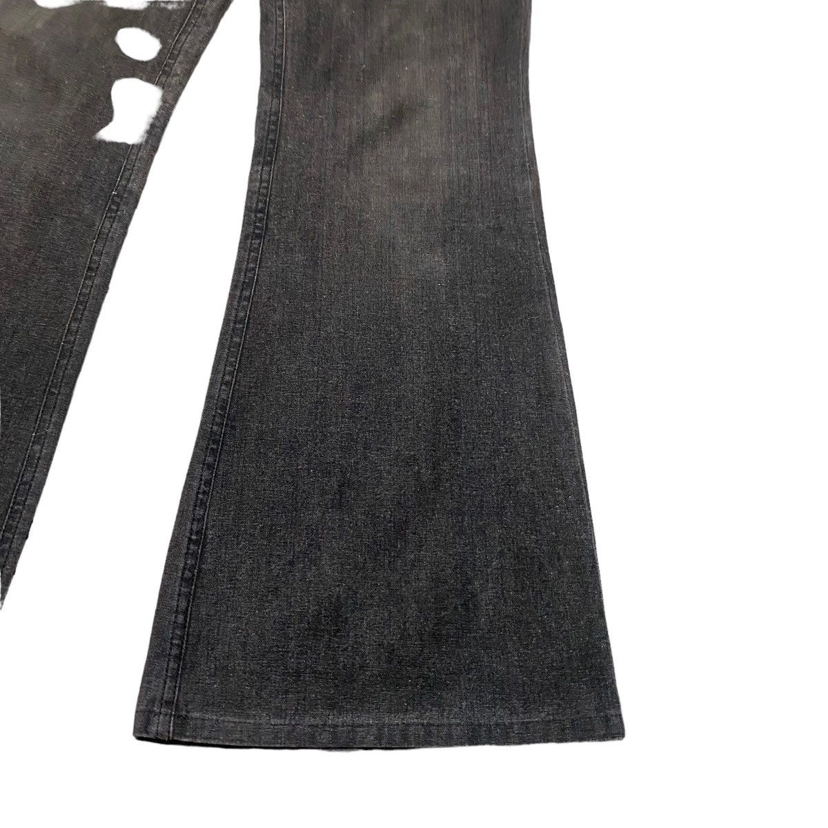 Japanese Brand DOMON HOMME Rainbow Super Flare Denim Jeans Faded Black Size US 31 - 9 Thumbnail