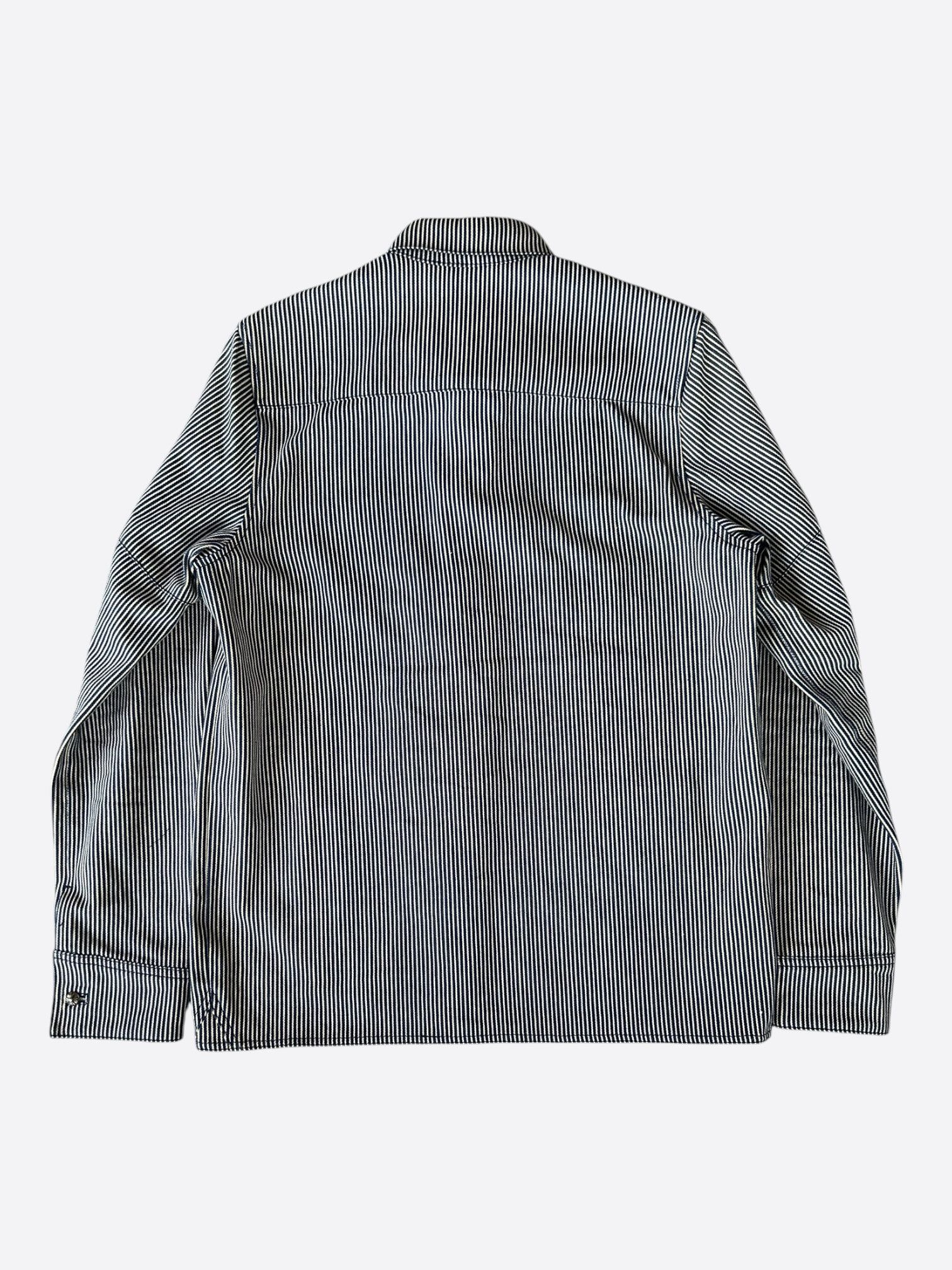 Chrome Hearts Chrome Hearts Blue & White Pinstripe Chore Button Up Shirt Size US L / EU 52-54 / 3 - 2 Thumbnail