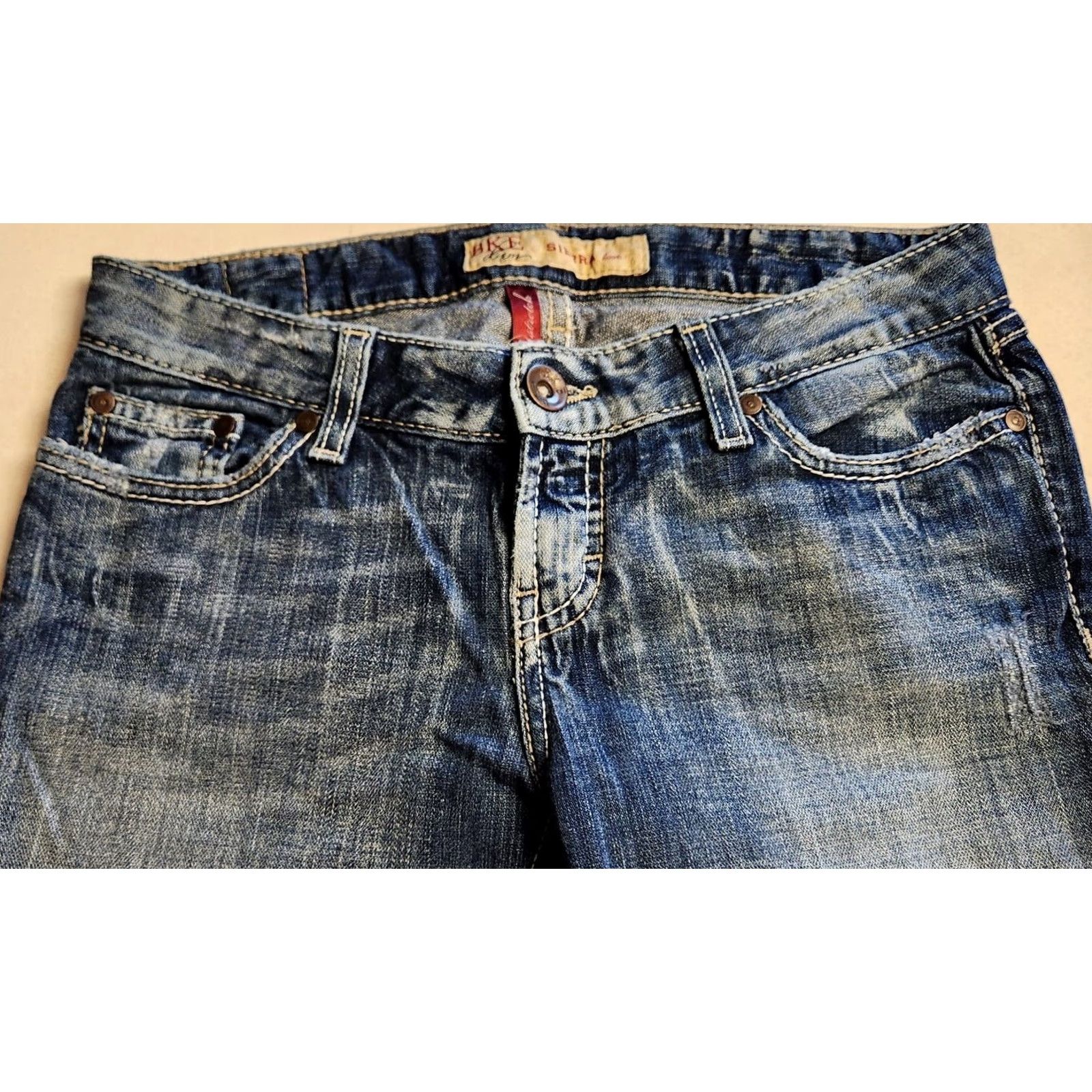 Vintage BKE SIERRA BOOT Denim Jeans Size 27 Womens Blue Distressed Bootcut Regular Rise 28x35.5 5-Pocket Style Vintage No Size 27" / US 4 / IT 40 - 4 Thumbnail