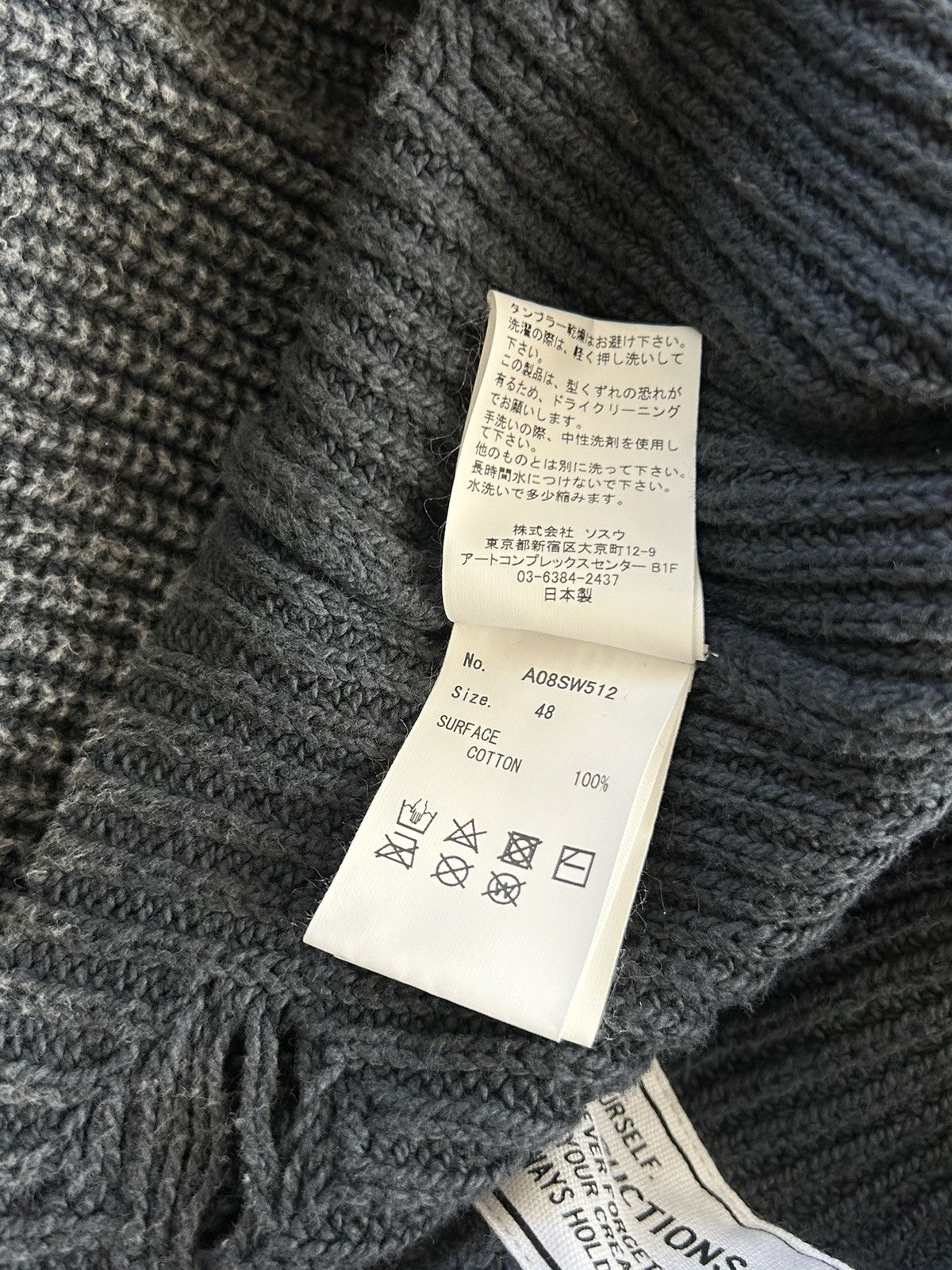 Maison MIHARA YASUHIRO Maison Mihara Yasuhiro grey distressed sweater Size US M / EU 48-50 / 2 - 8 Thumbnail