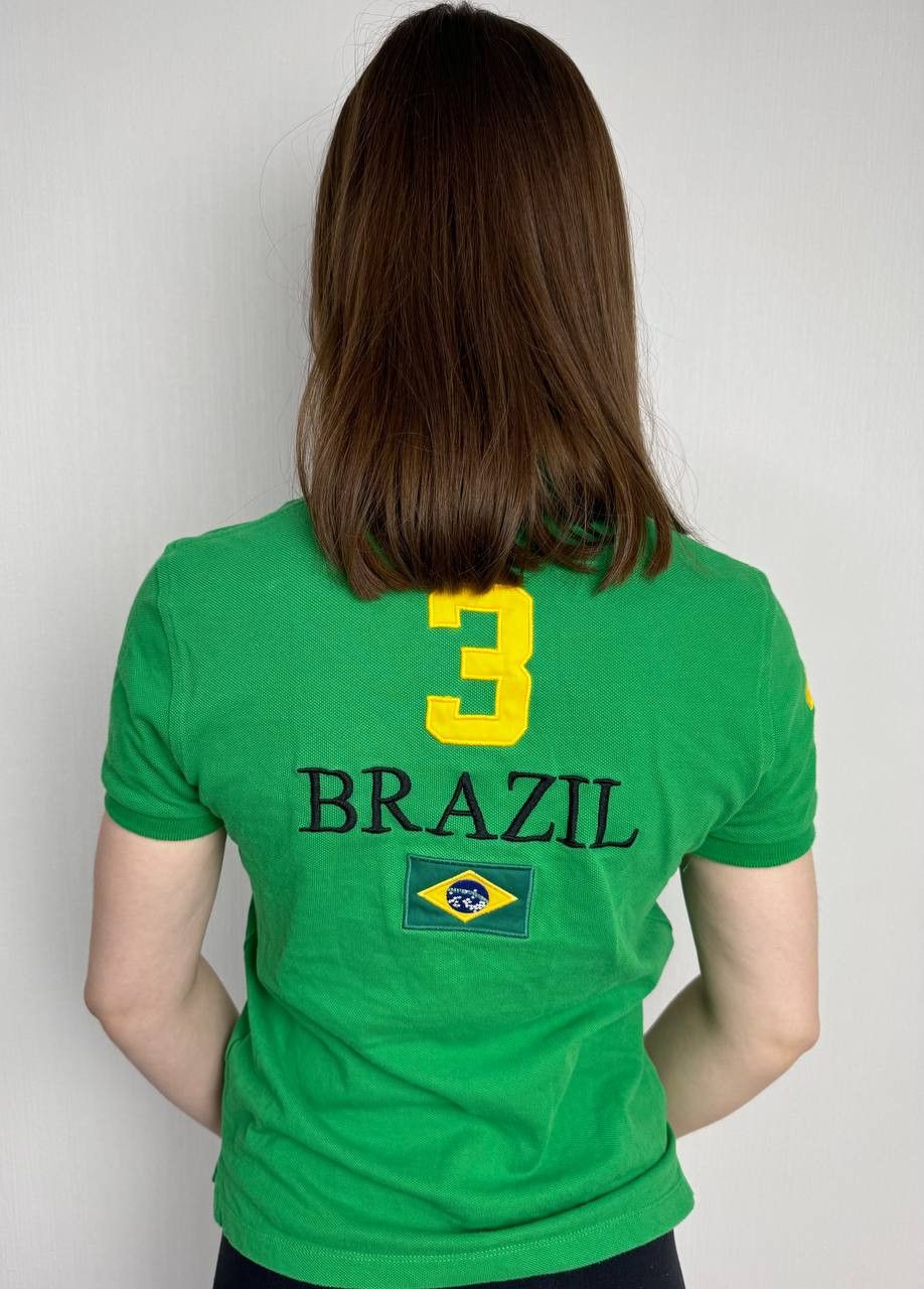 Polo Ralph Lauren Polo Ralph Lauren T-shirt green yellow BRASIL Size XS / US 0-2 / IT 36-38 - 3 Thumbnail