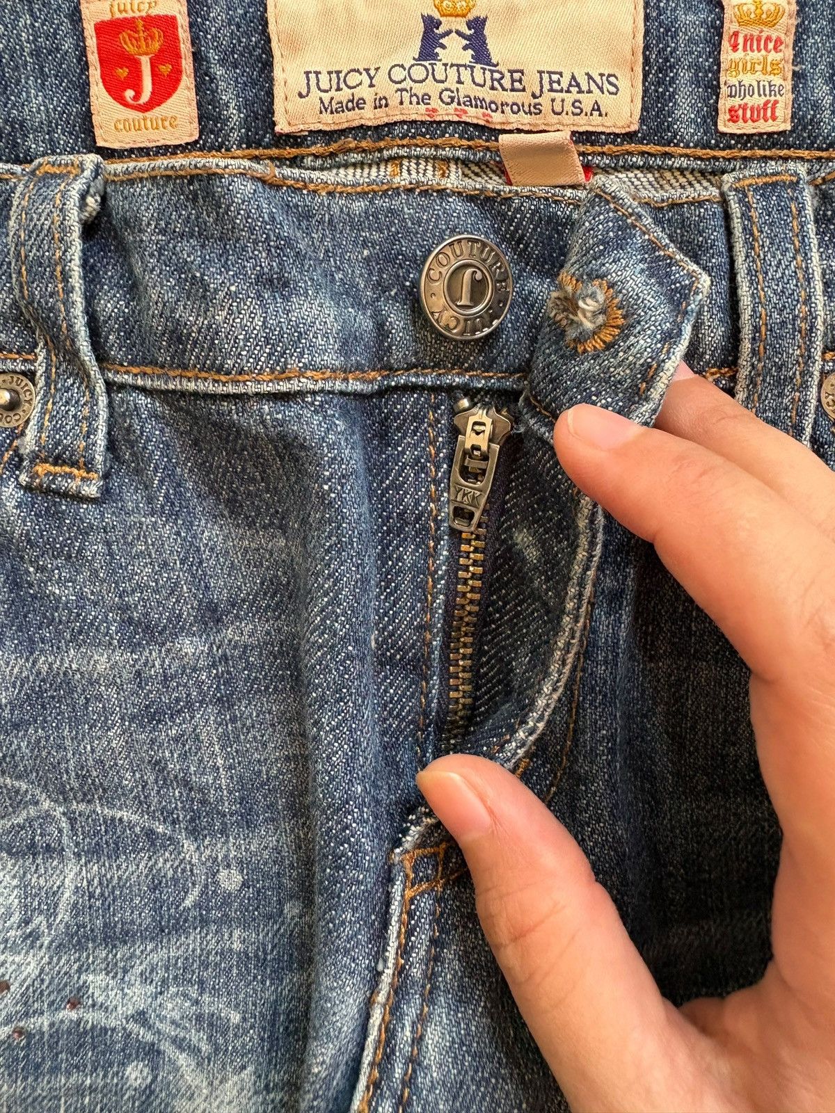Japanese Brand Vintage Japanese Brand Mud Wash Distressed Bellbottom Jeans Size 31" - 3 Thumbnail