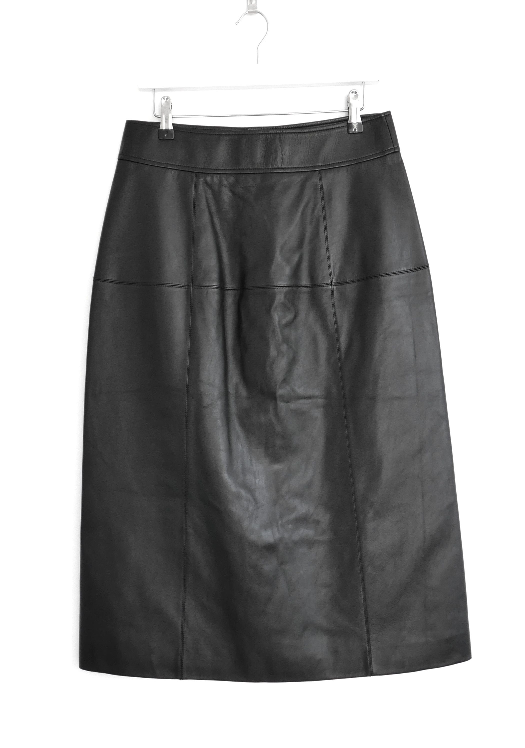 Saint Laurent Paris Saint Laurent Button Front Leather Skirt Pre-Fall 2020 Size 30" / US 8 / IT 44 - 5 Thumbnail