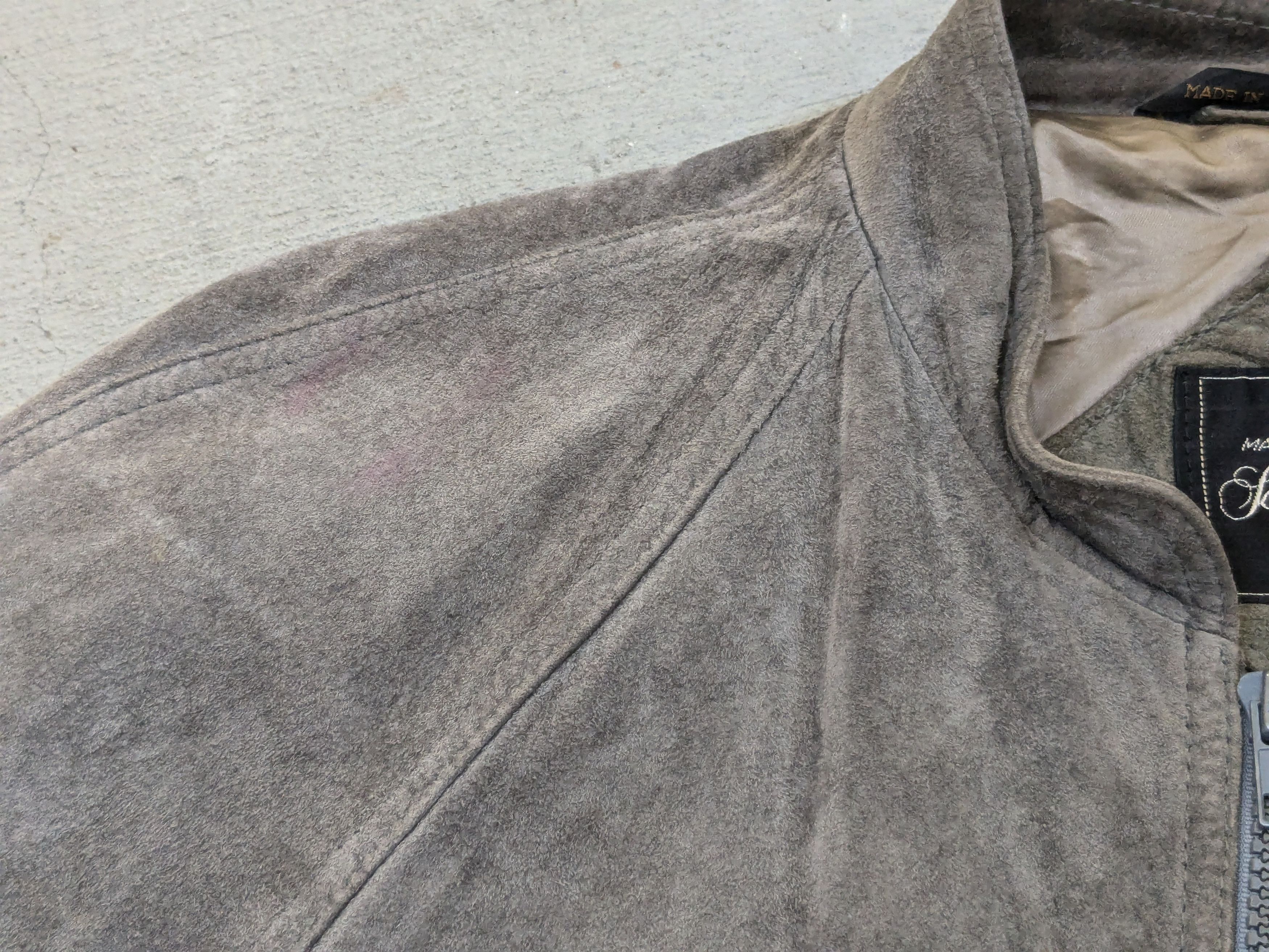 Saks Fifth Avenue Vintage Sak's Fifth Avenue Suede Jacket Gray 42 Large Bomber Size US L / EU 52-54 / 3 - 15 Thumbnail