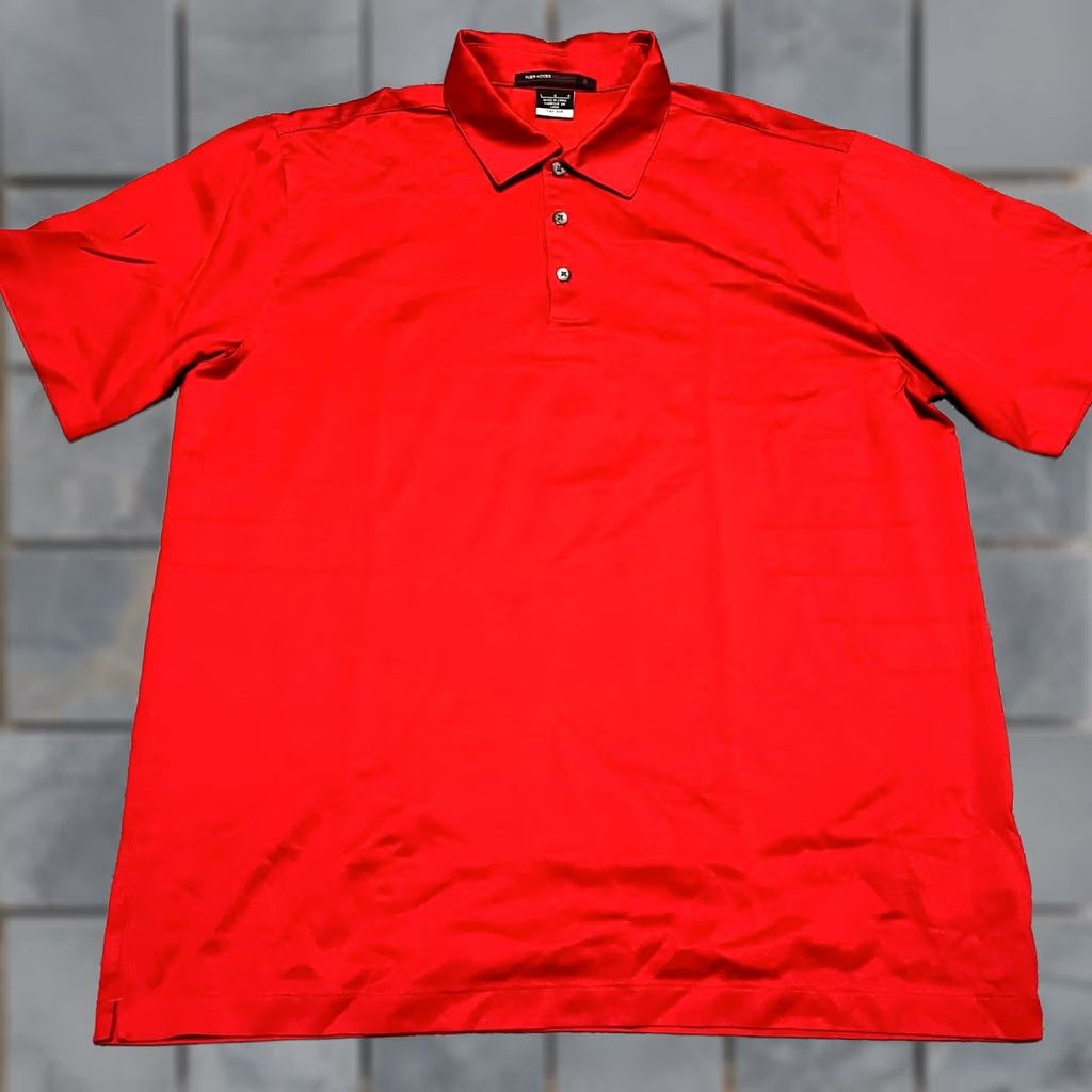 Vintage Tiger Woods Polo Shirt Mens Large Red Golf Performance Dri Fit Size US L / EU 52-54 / 3 - 1 Thumbnail