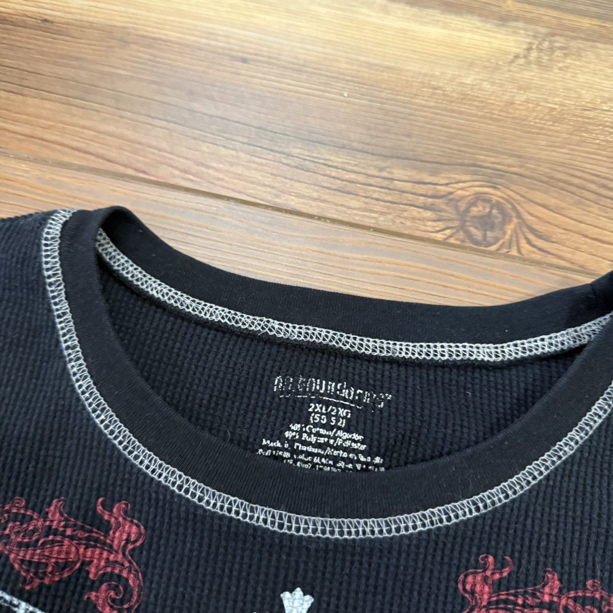Other Black Y2K No Boundaries Grunge Punk Skull Thermal Shirt Size US XL / EU 56 / 4 - 6 Thumbnail