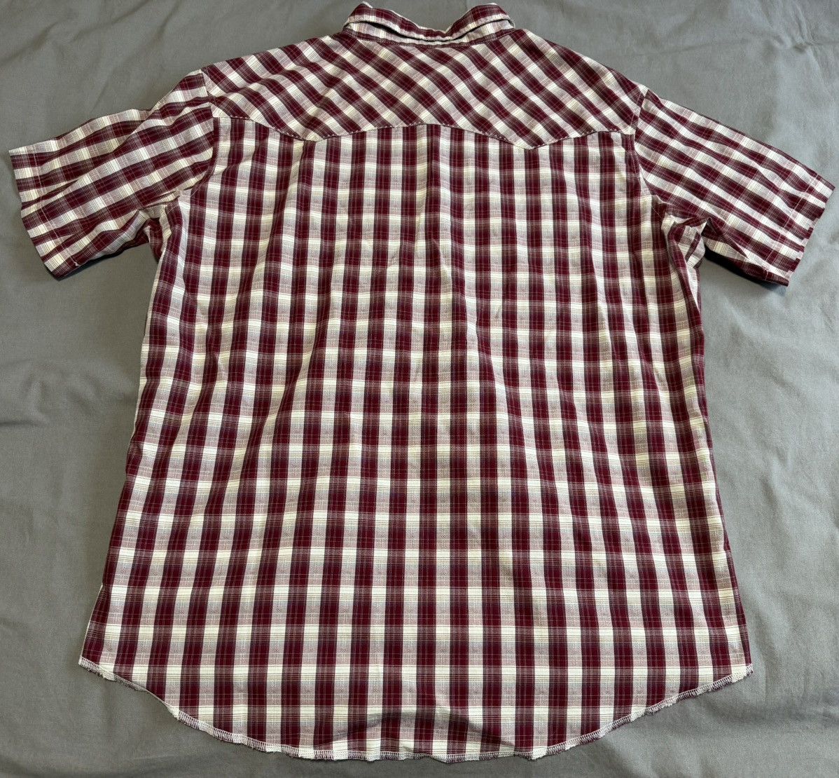 Wrangler Wrangler Western Shirt Plaid Pearl Snap Cowboy Short Sleeve Size US XXL / EU 58 / 5 - 6 Thumbnail