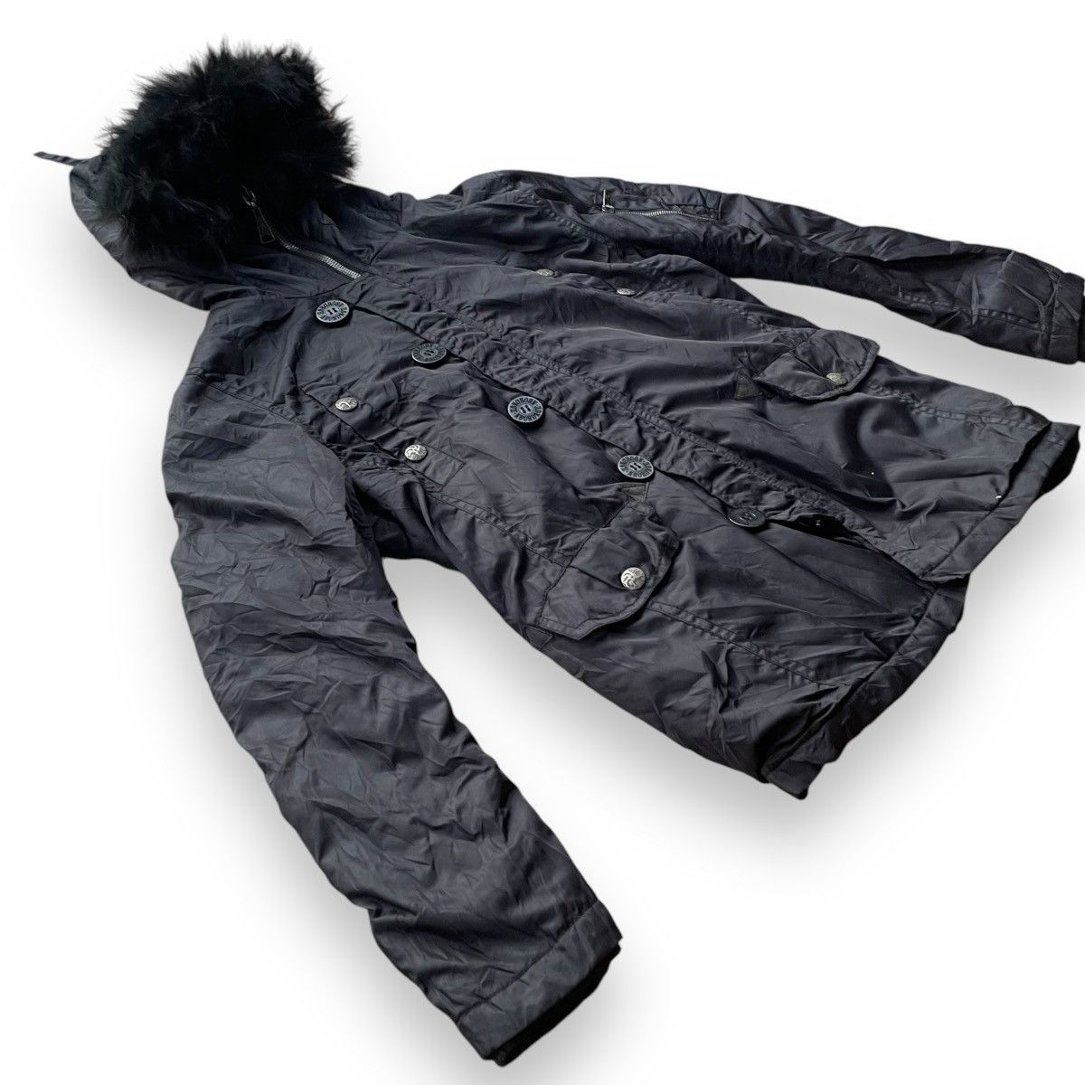 If Six Was Nine × Roen × Seditionaries ABORDAGE HIROMU TAKAHARA SKULL FUR RACOON PUNK GOTHIC JACKET Size US M / EU 48-50 / 2 - 5 Thumbnail