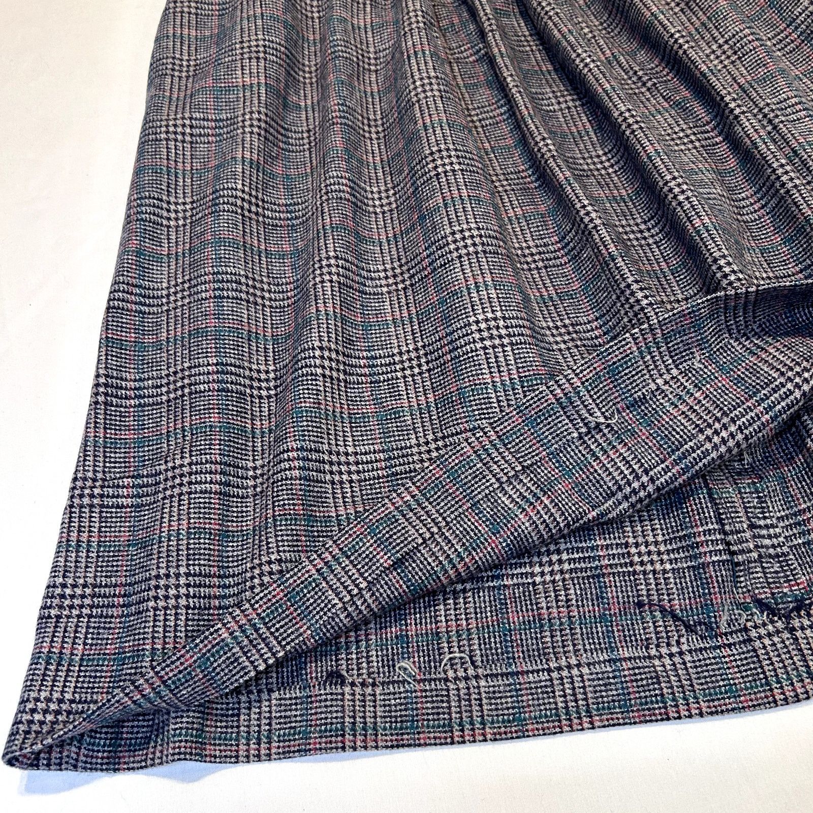 Handmade Vintage 80's Plaid hand-sewn Midi Skirt 25" Size 25" / US 0 / IT 36 - 4 Thumbnail