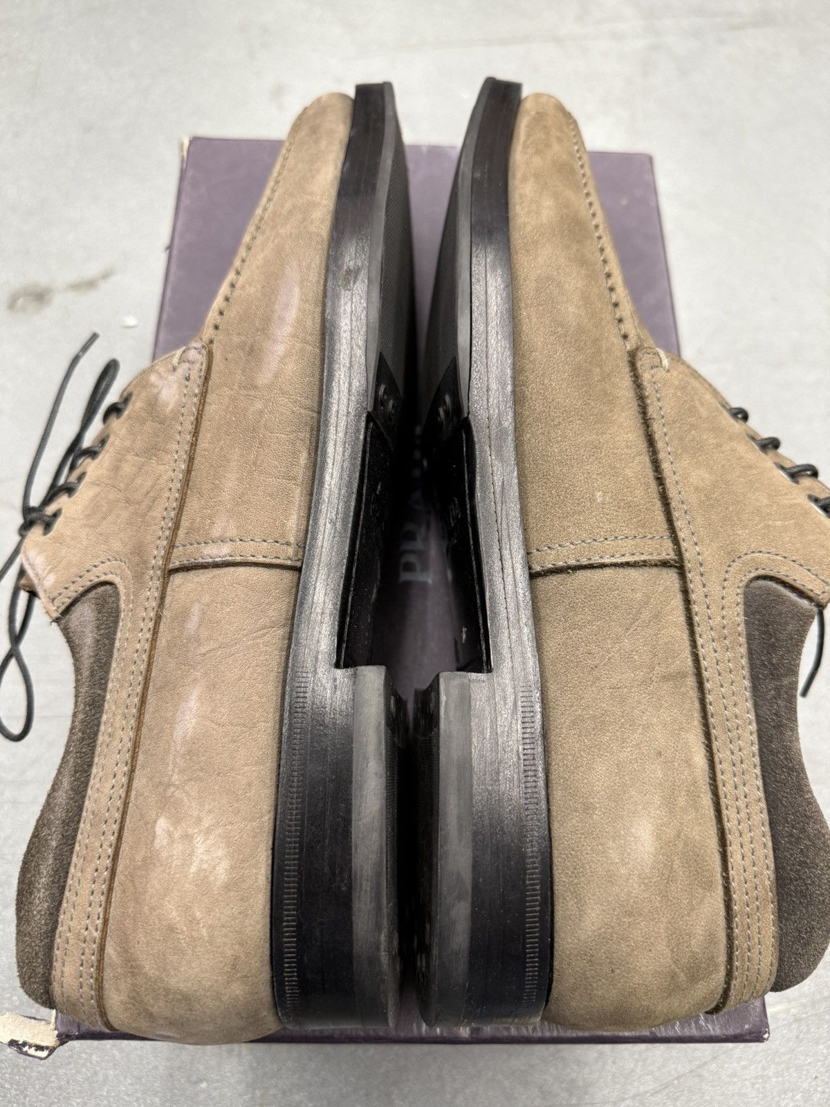 Prada Prada Capra Nero Brown Suede Dress Shoes Prada 6.5 / US 8 Size US 8 / EU 41 - 4 Thumbnail