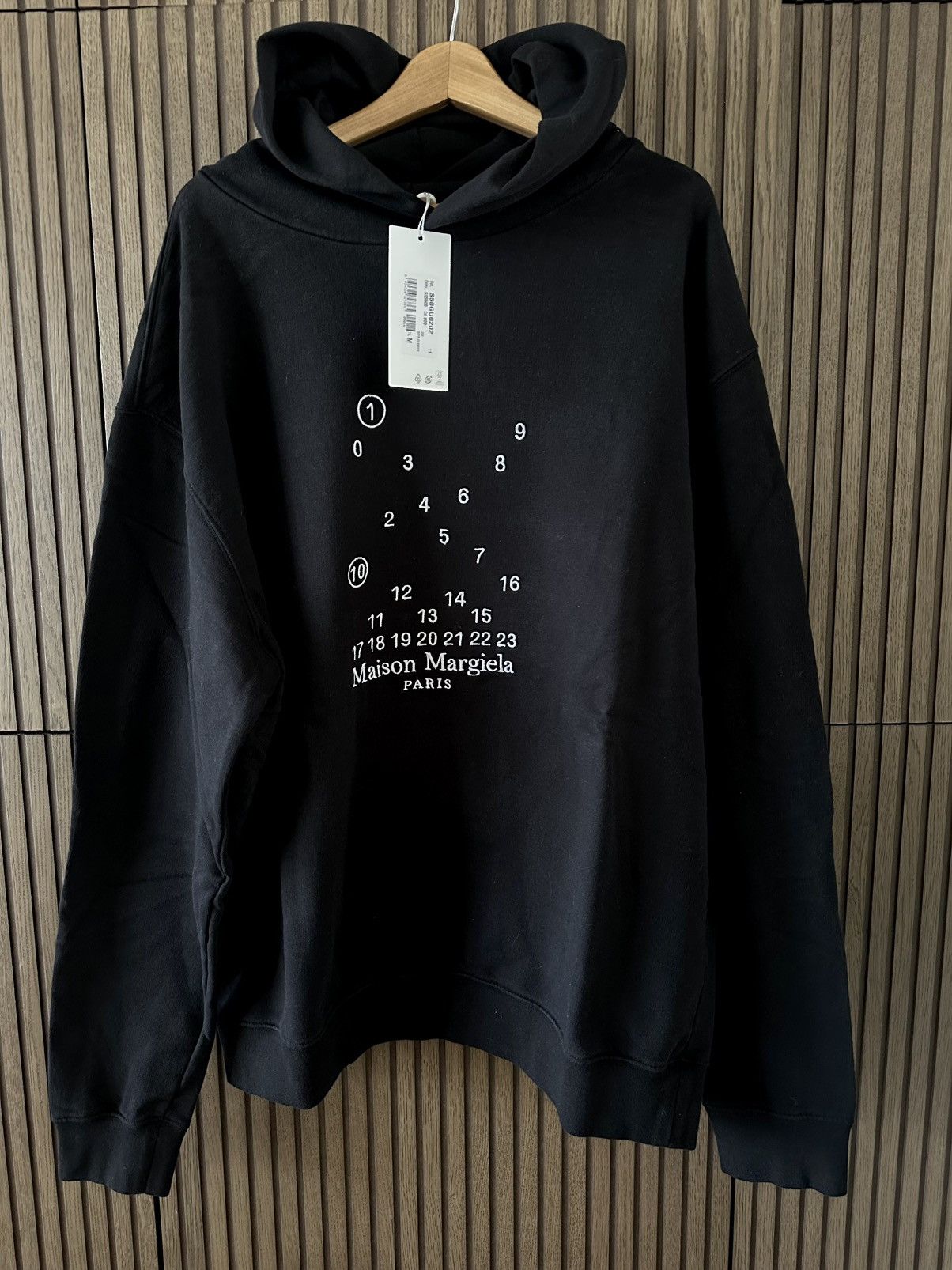 Maison Margiela Maison Margiela Embroided Numbers Logo Hoodie